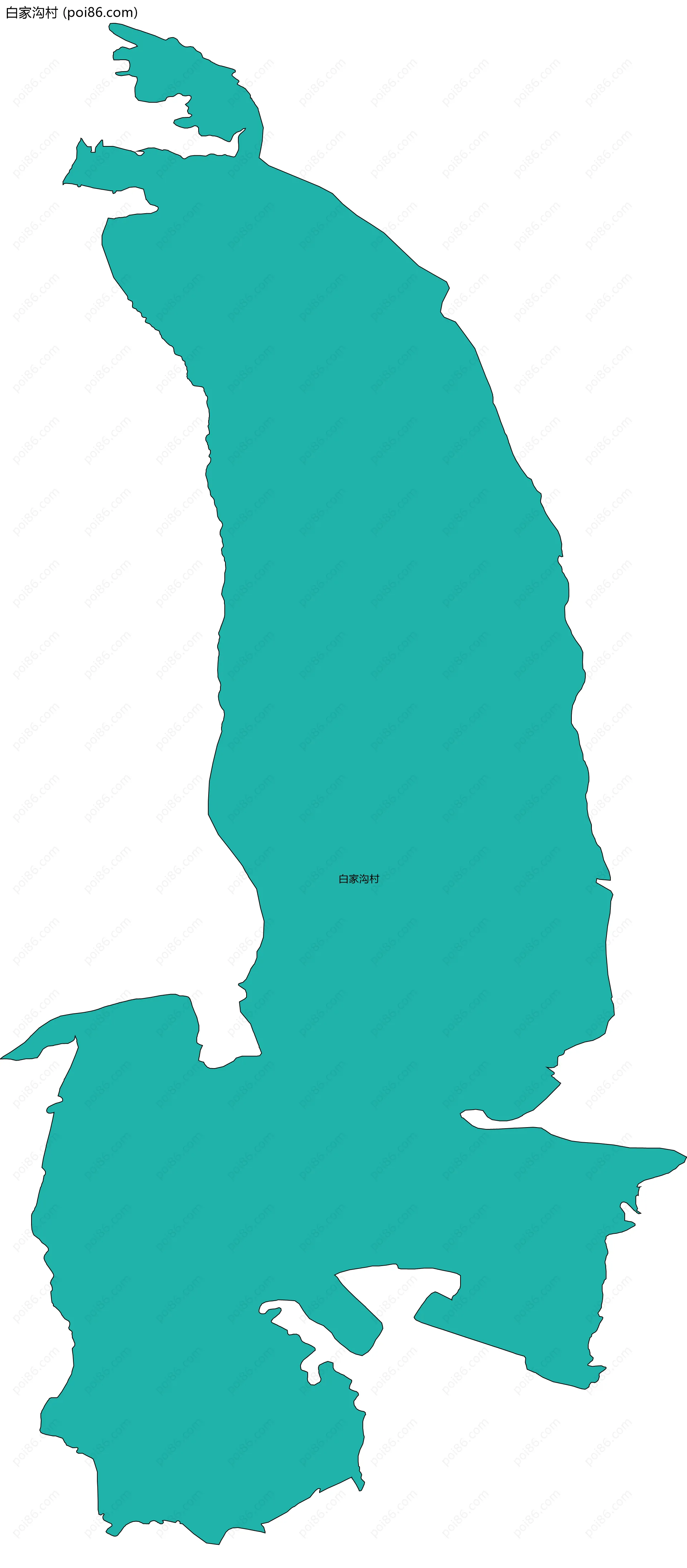 白家沟村边界地图