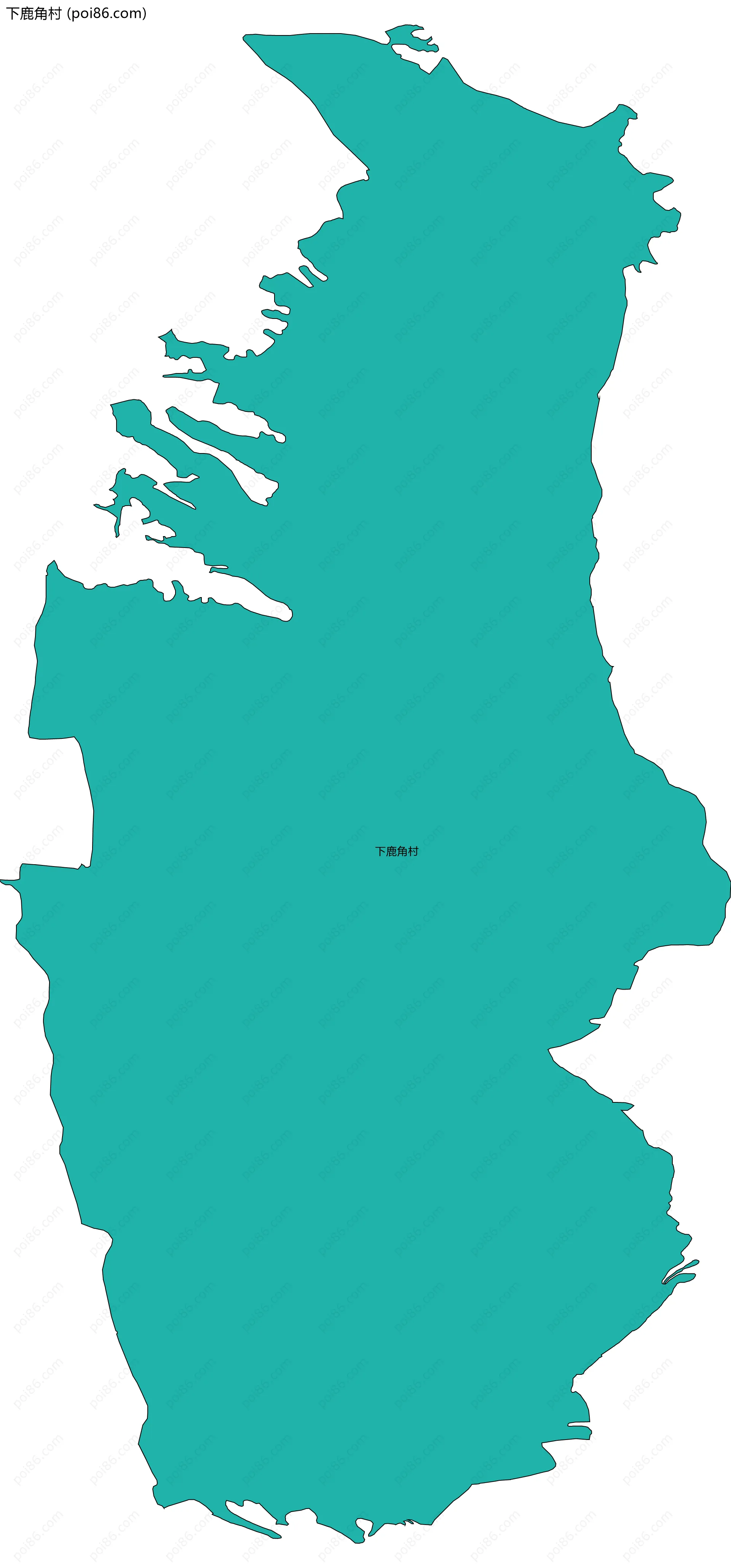 下鹿角村边界地图