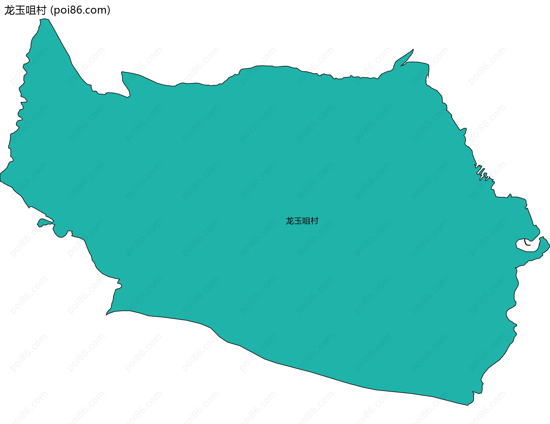 龙玉咀村边界地图