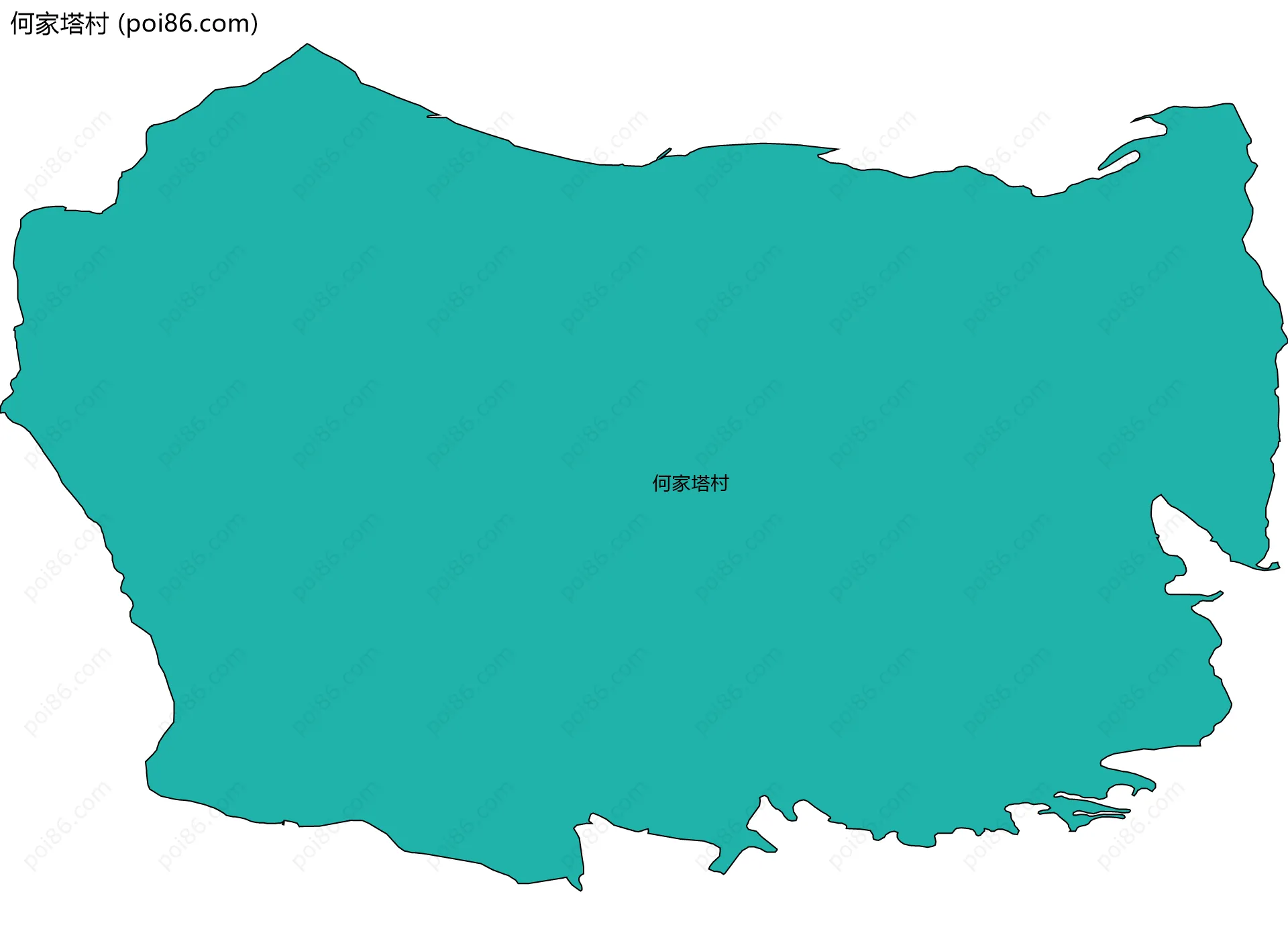 何家塔村边界地图