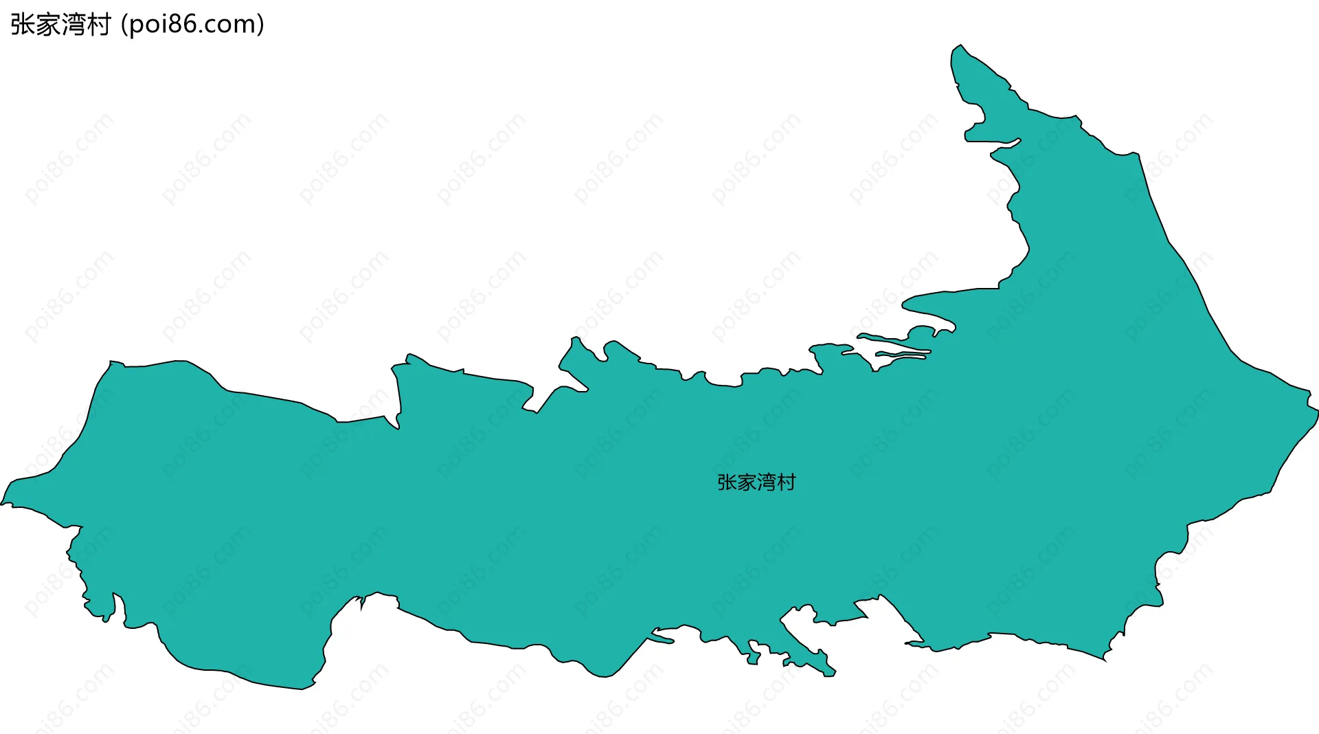 张家湾村边界地图