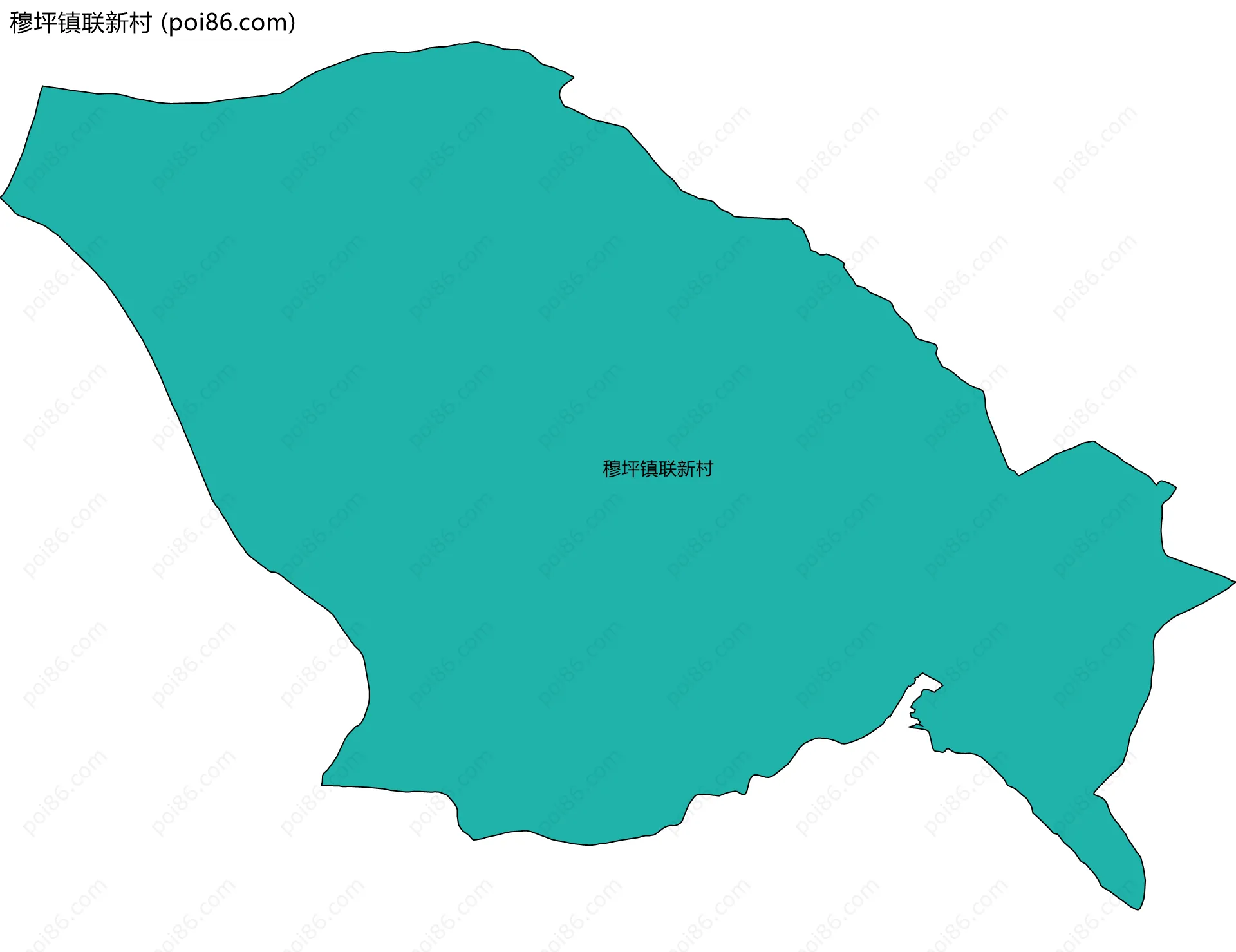 穆坪镇联新村边界地图