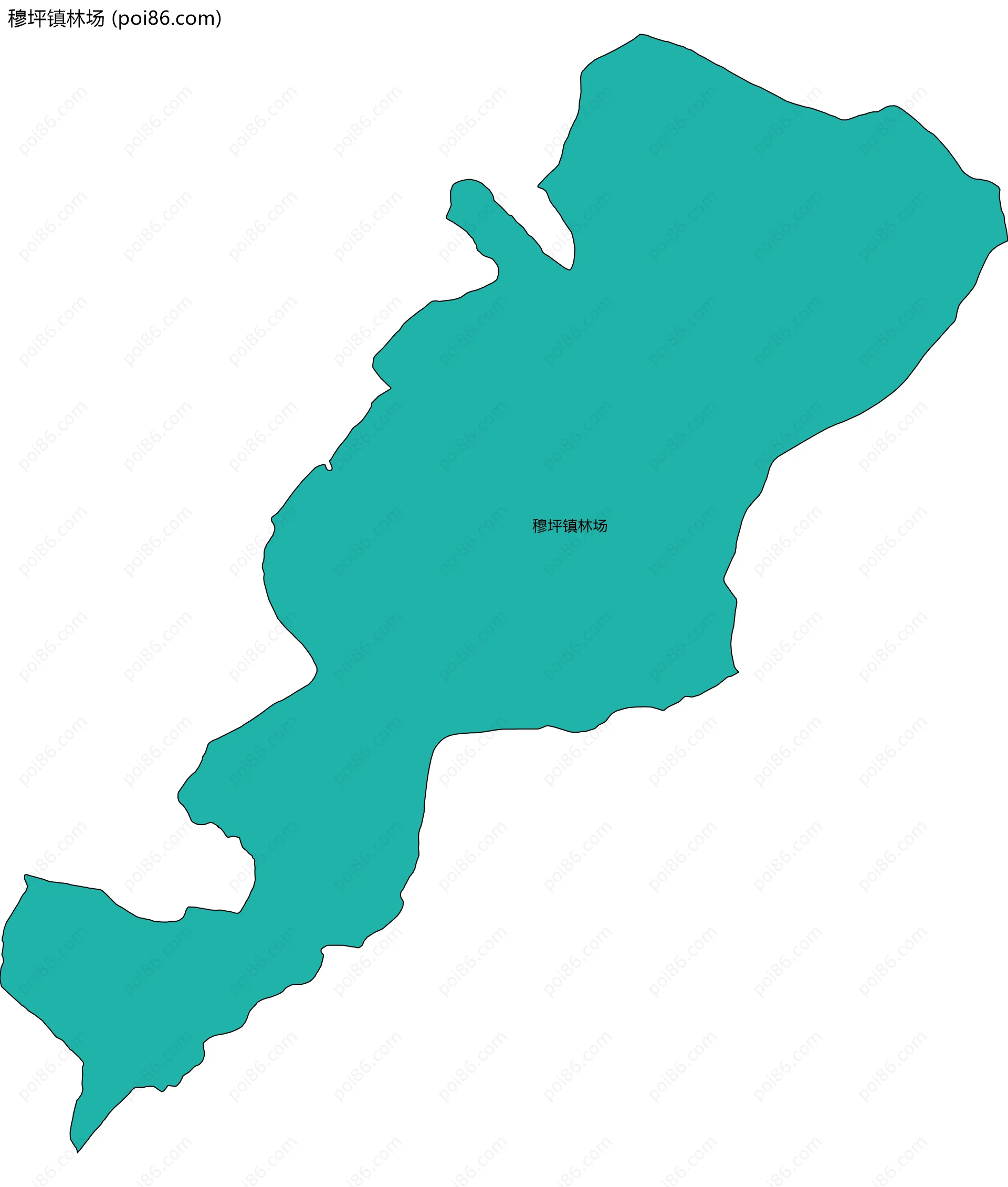 穆坪镇林场边界地图