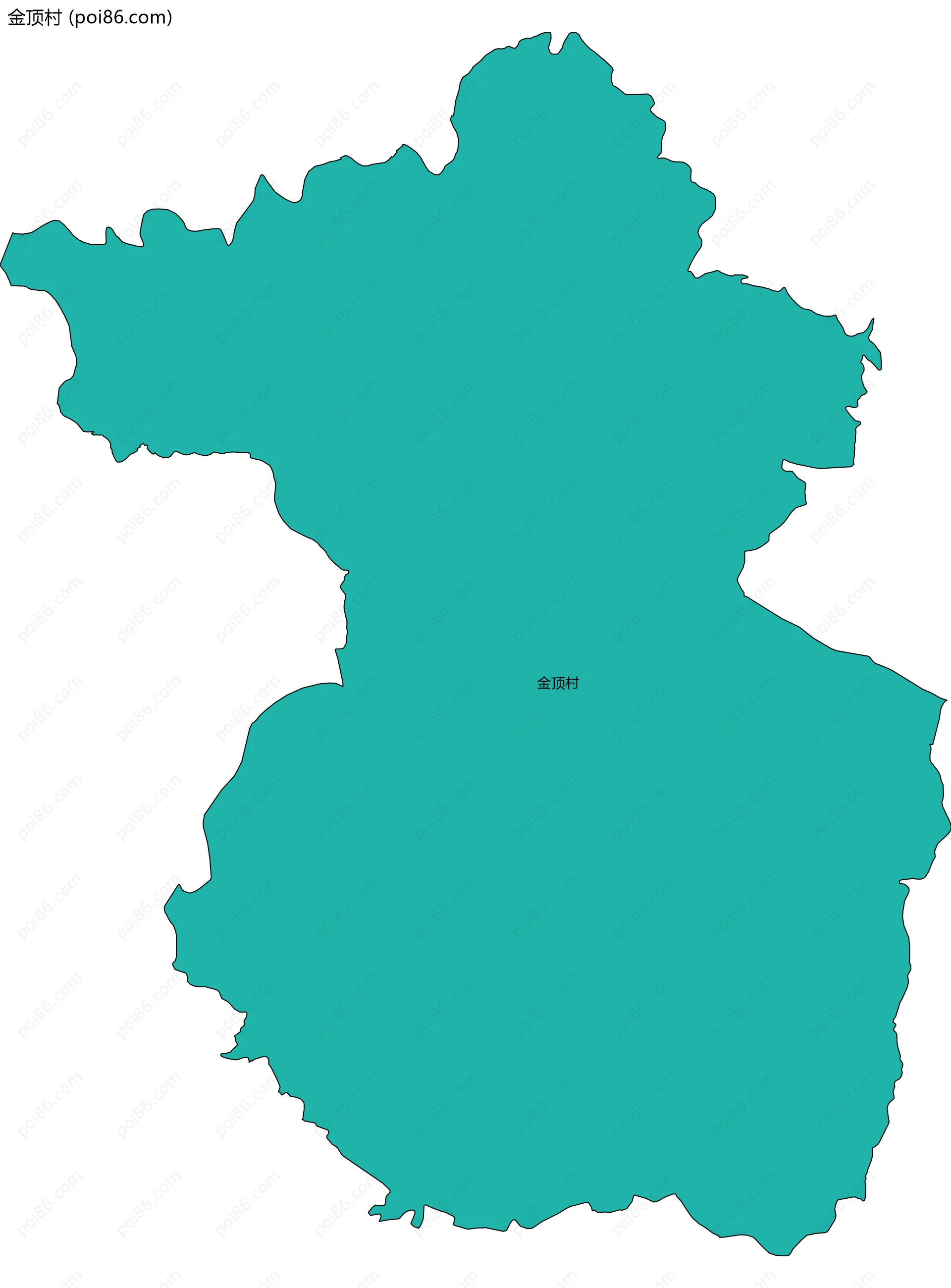 金顶村边界地图