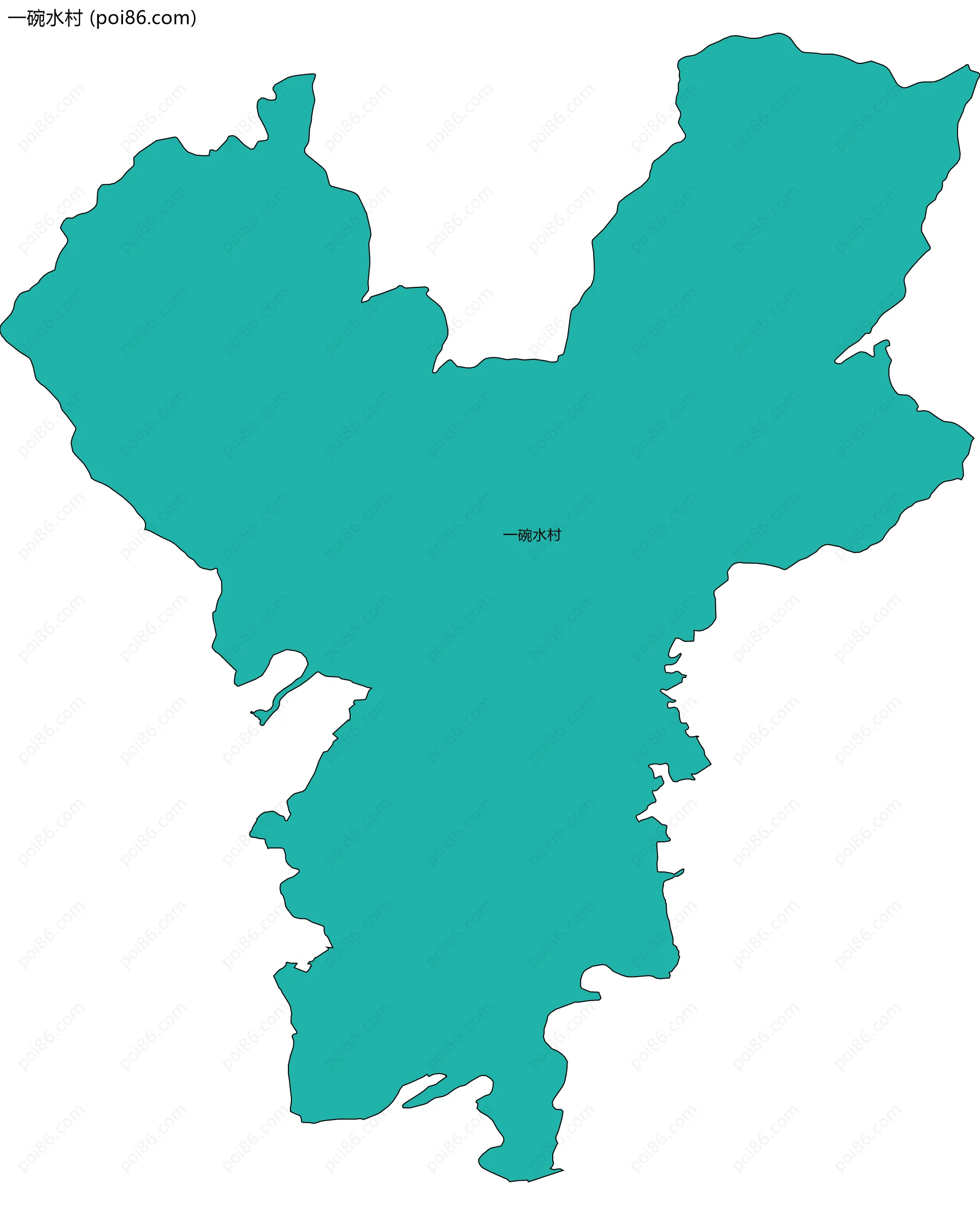 一碗水村边界地图