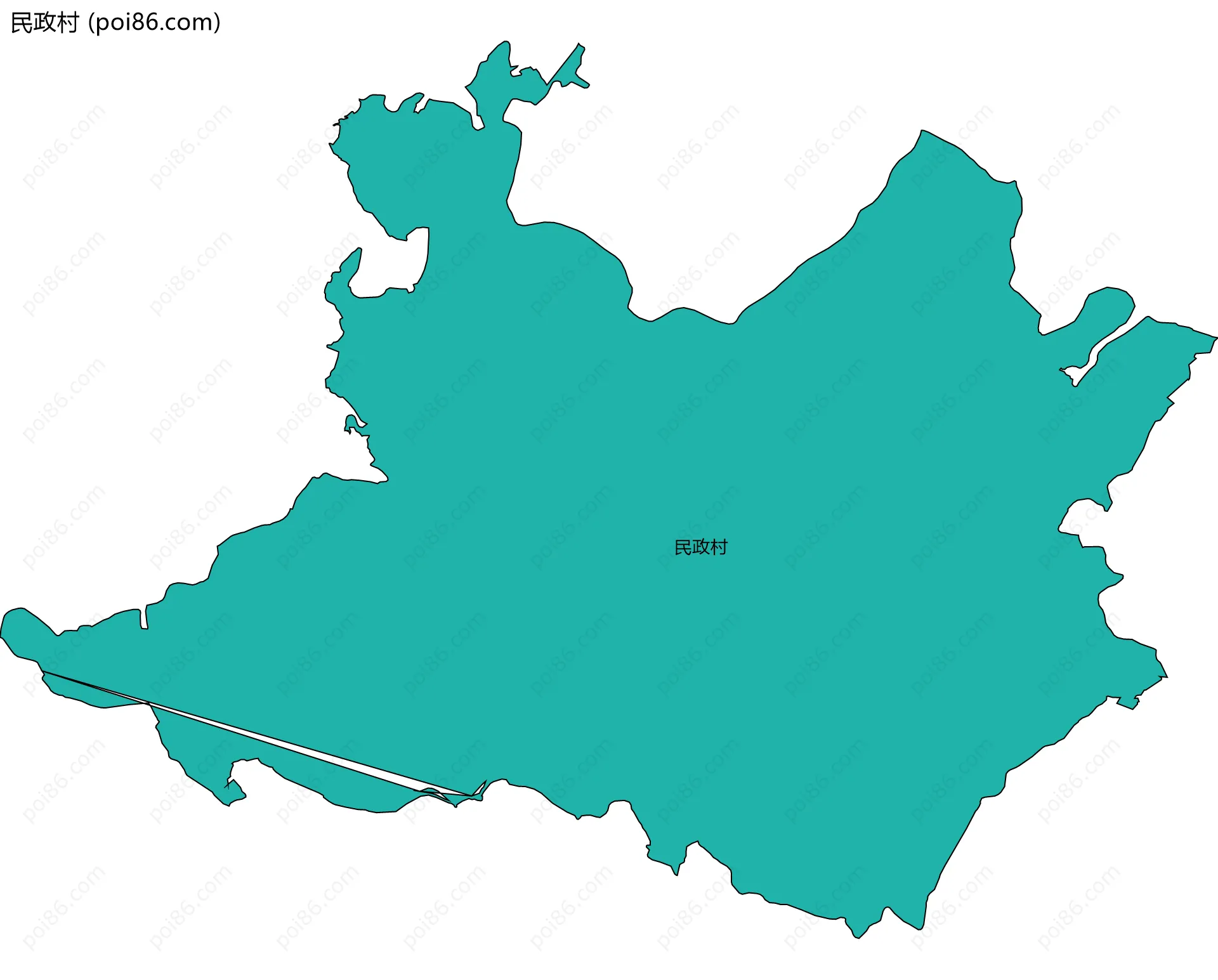 民政村边界地图