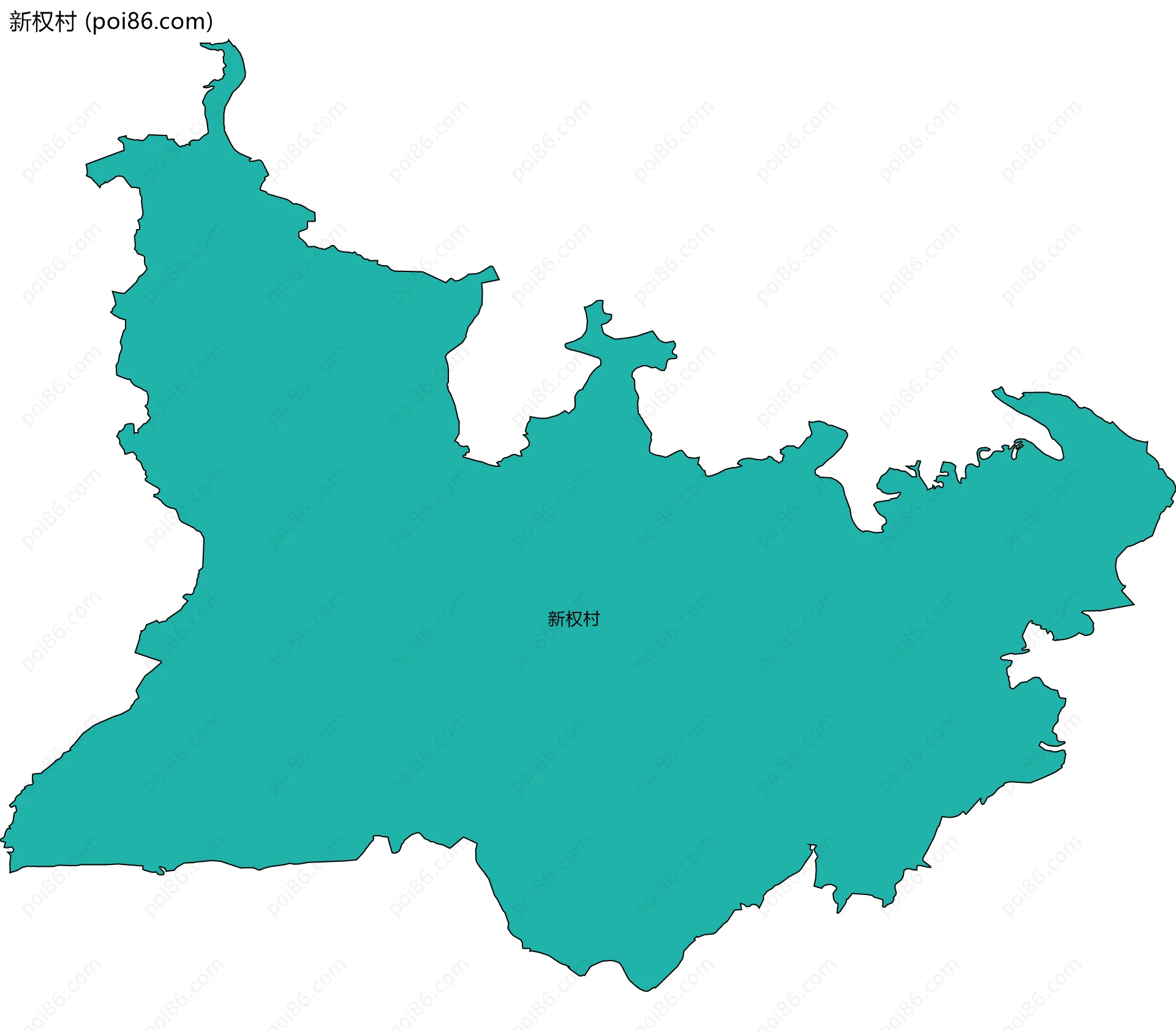 新权村边界地图