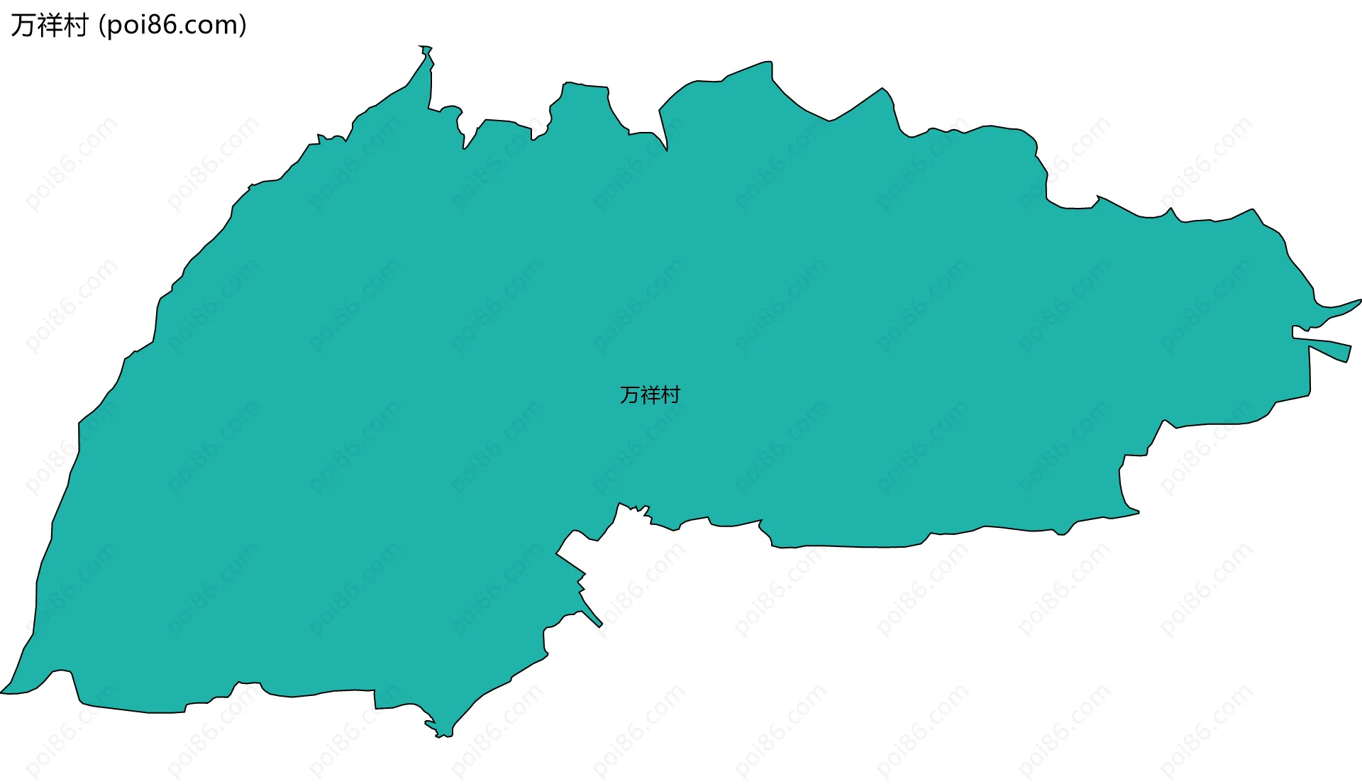 万祥村边界地图