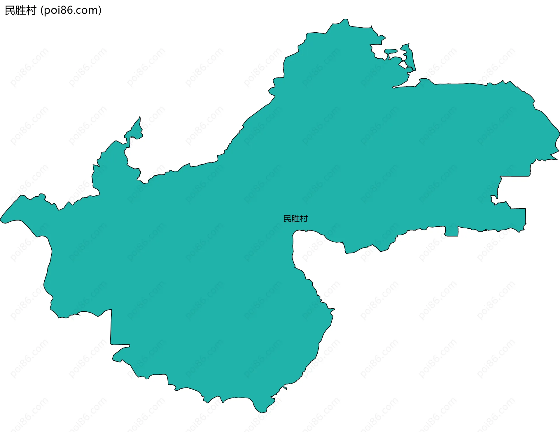 民胜村边界地图