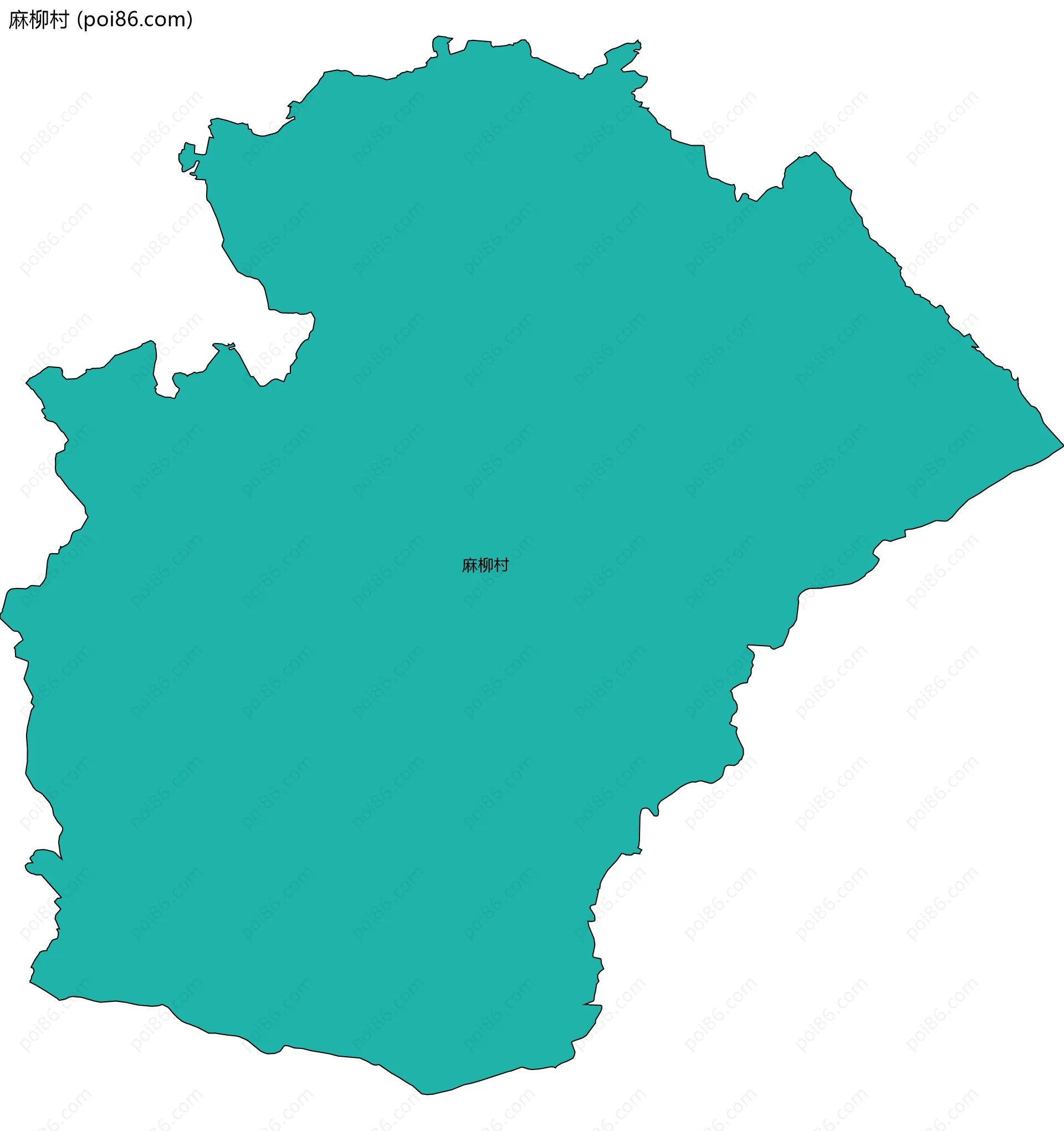 麻柳村边界地图