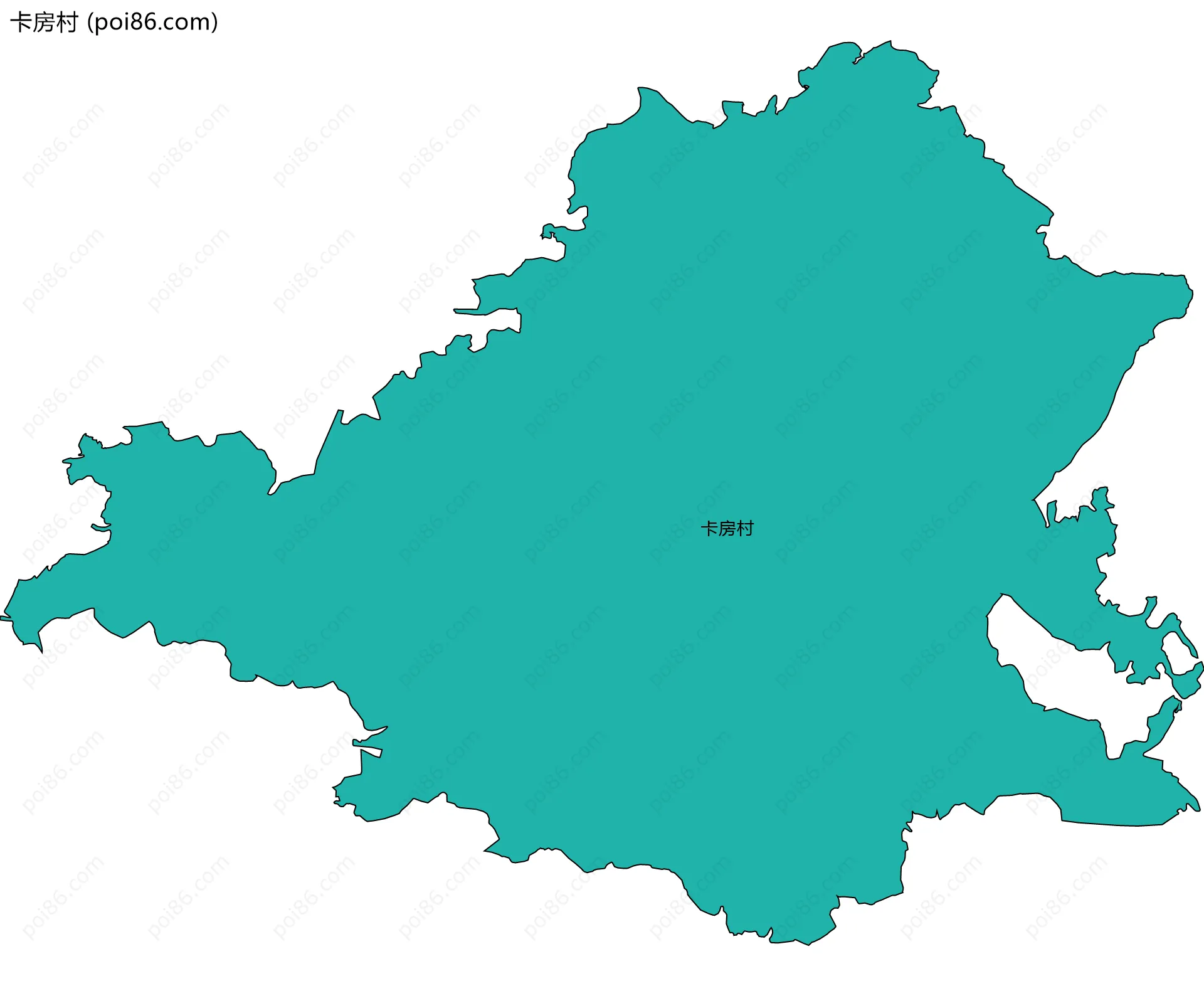 卡房村边界地图