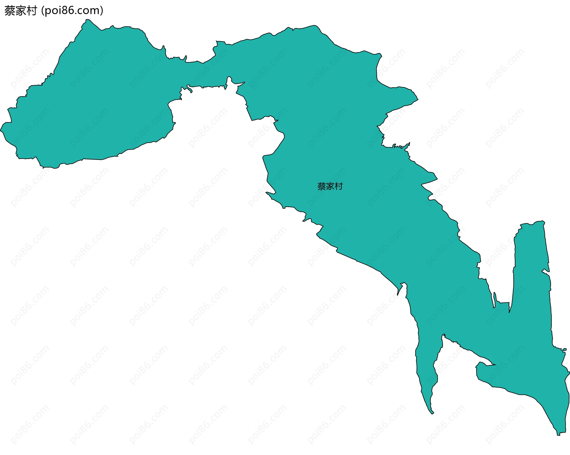 蔡家村边界地图