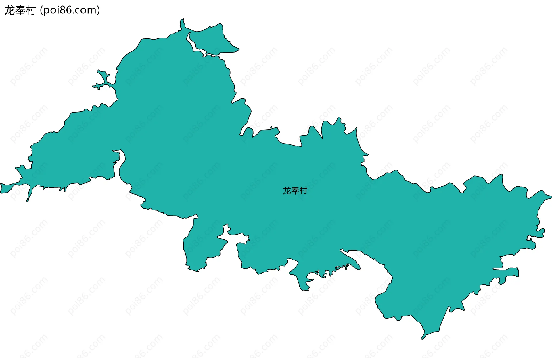 龙奉村边界地图