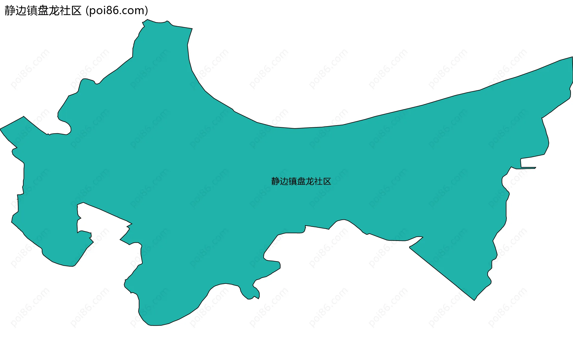 静边镇盘龙社区边界地图