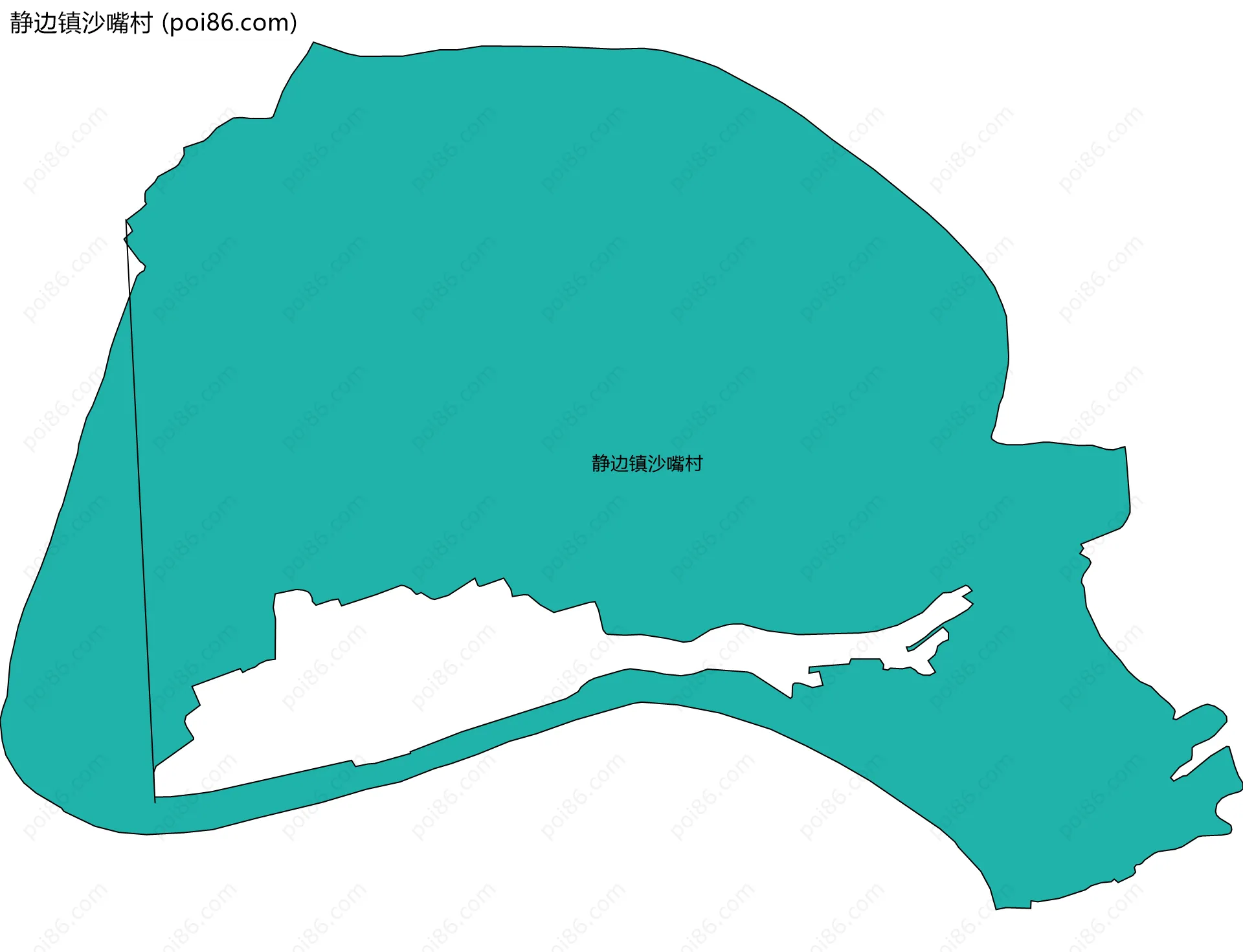 静边镇沙嘴村边界地图