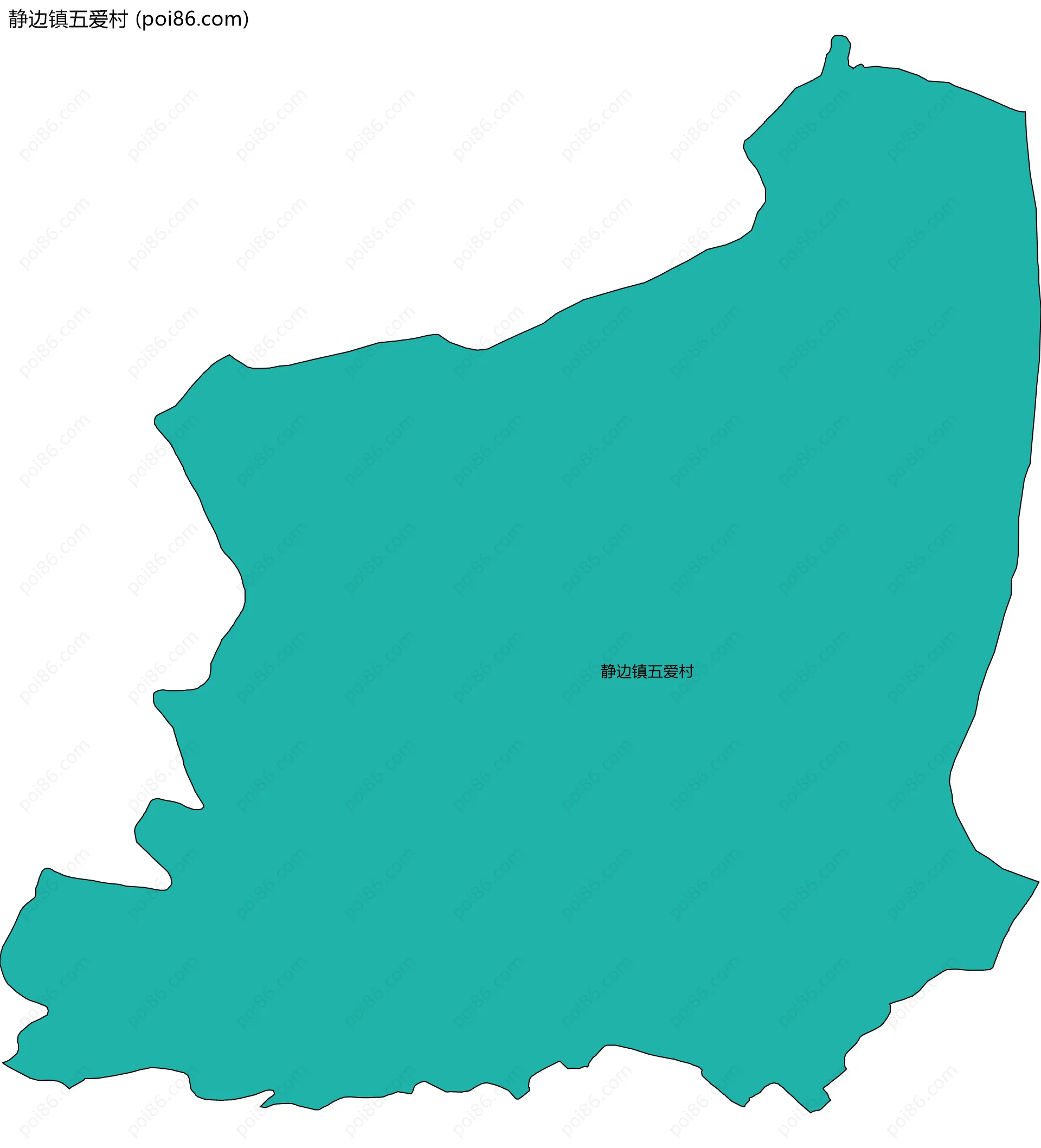 静边镇五爱村边界地图