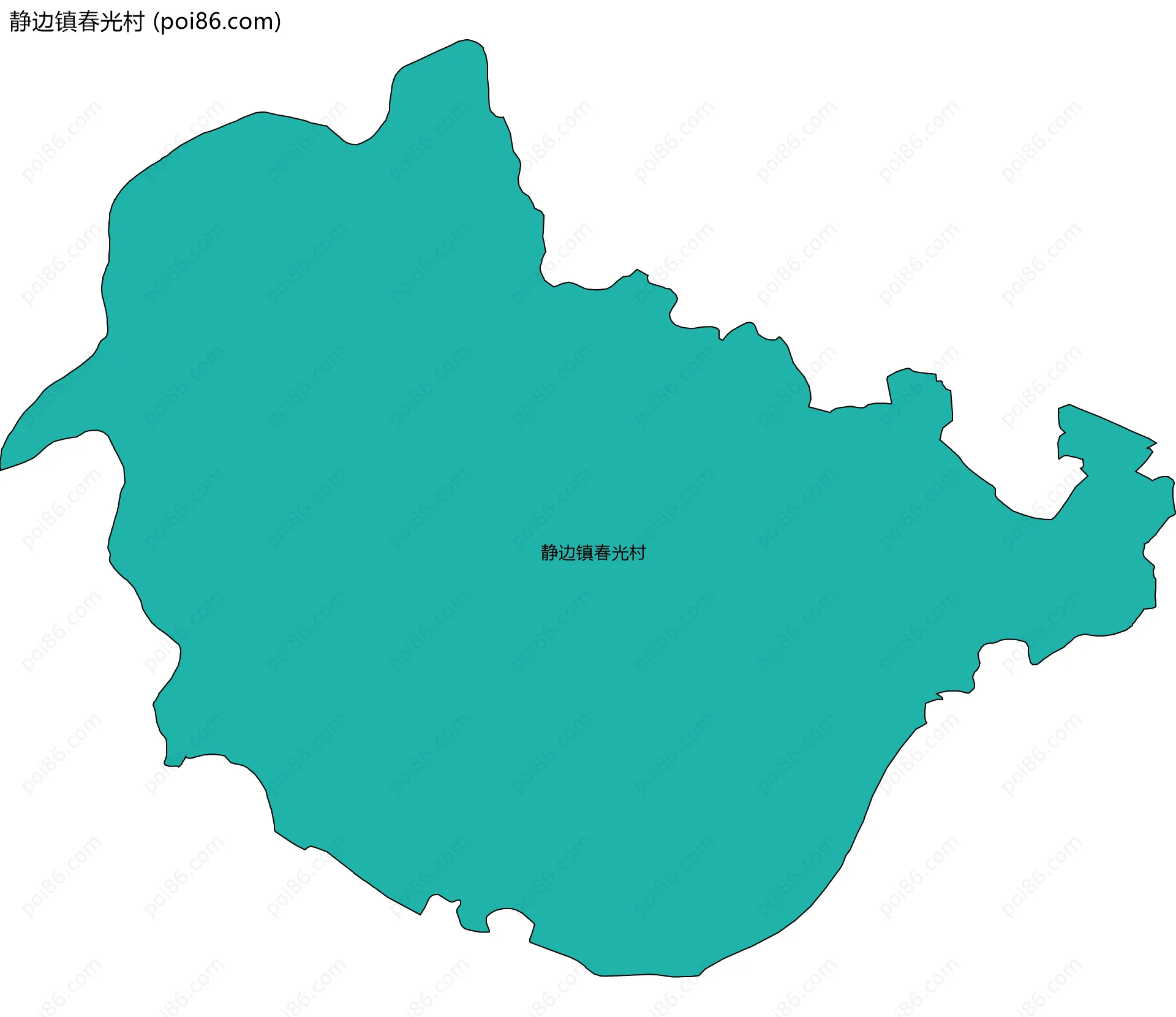 静边镇春光村边界地图