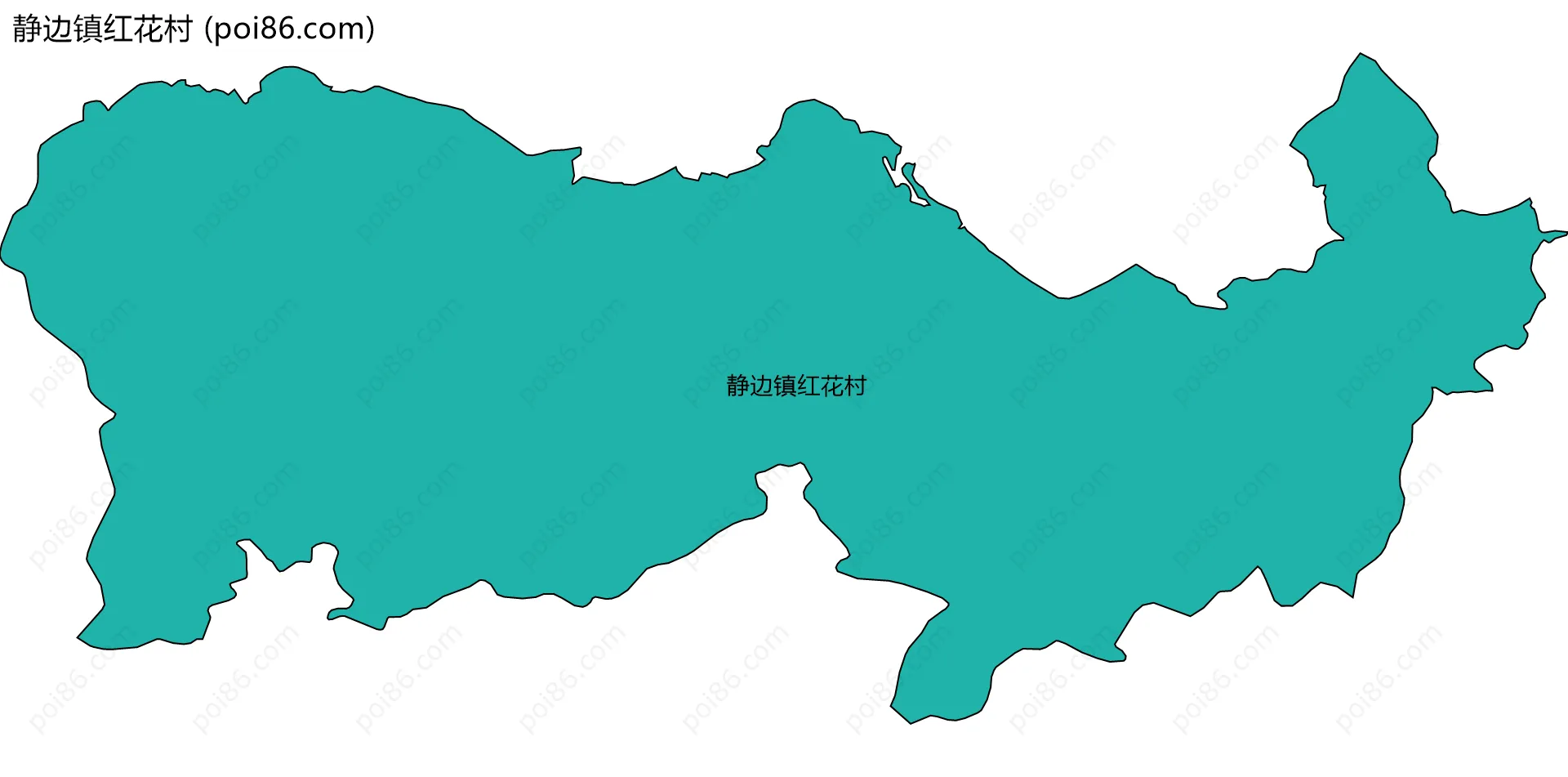 静边镇红花村边界地图