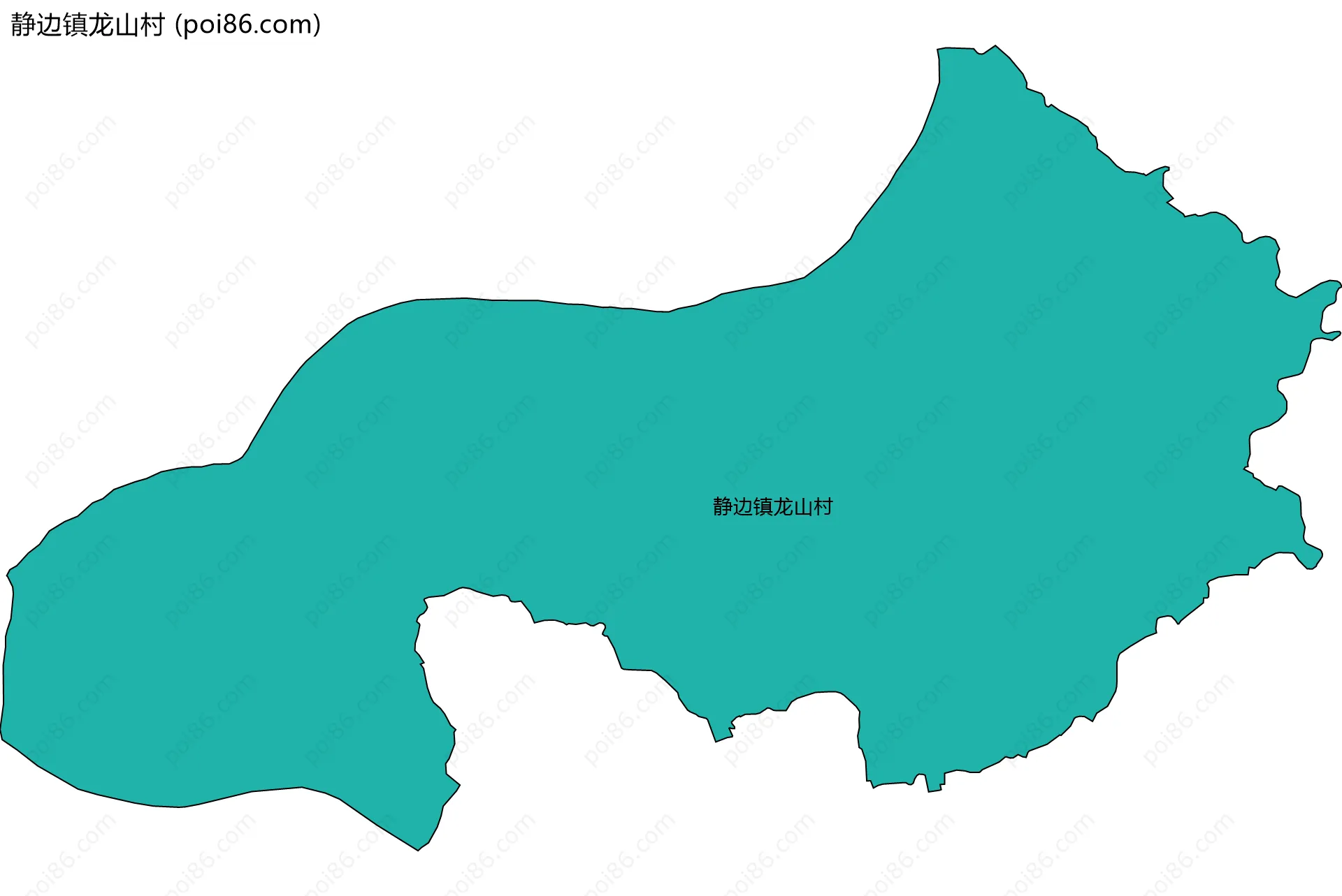 静边镇龙山村边界地图