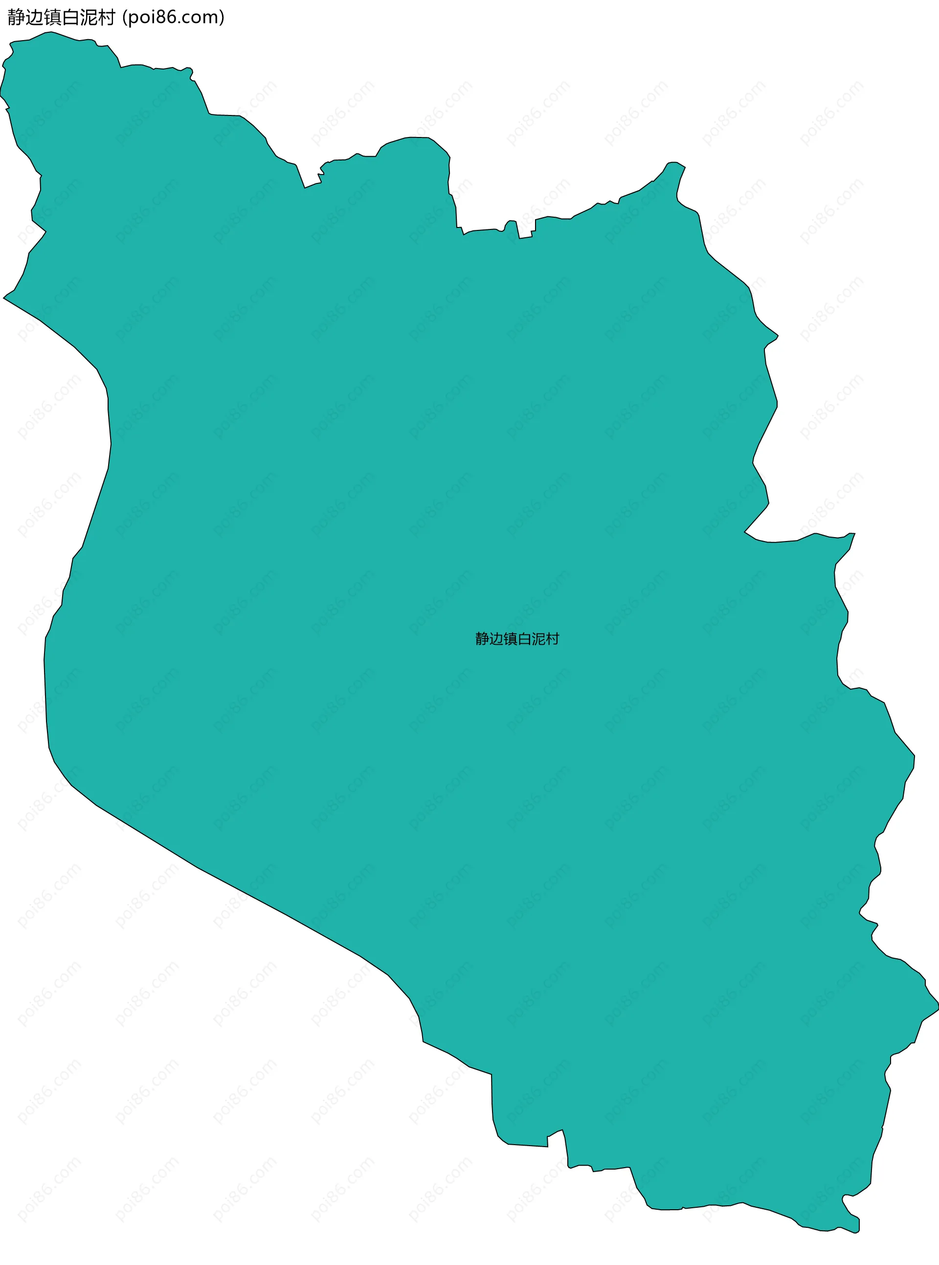 静边镇白泥村边界地图