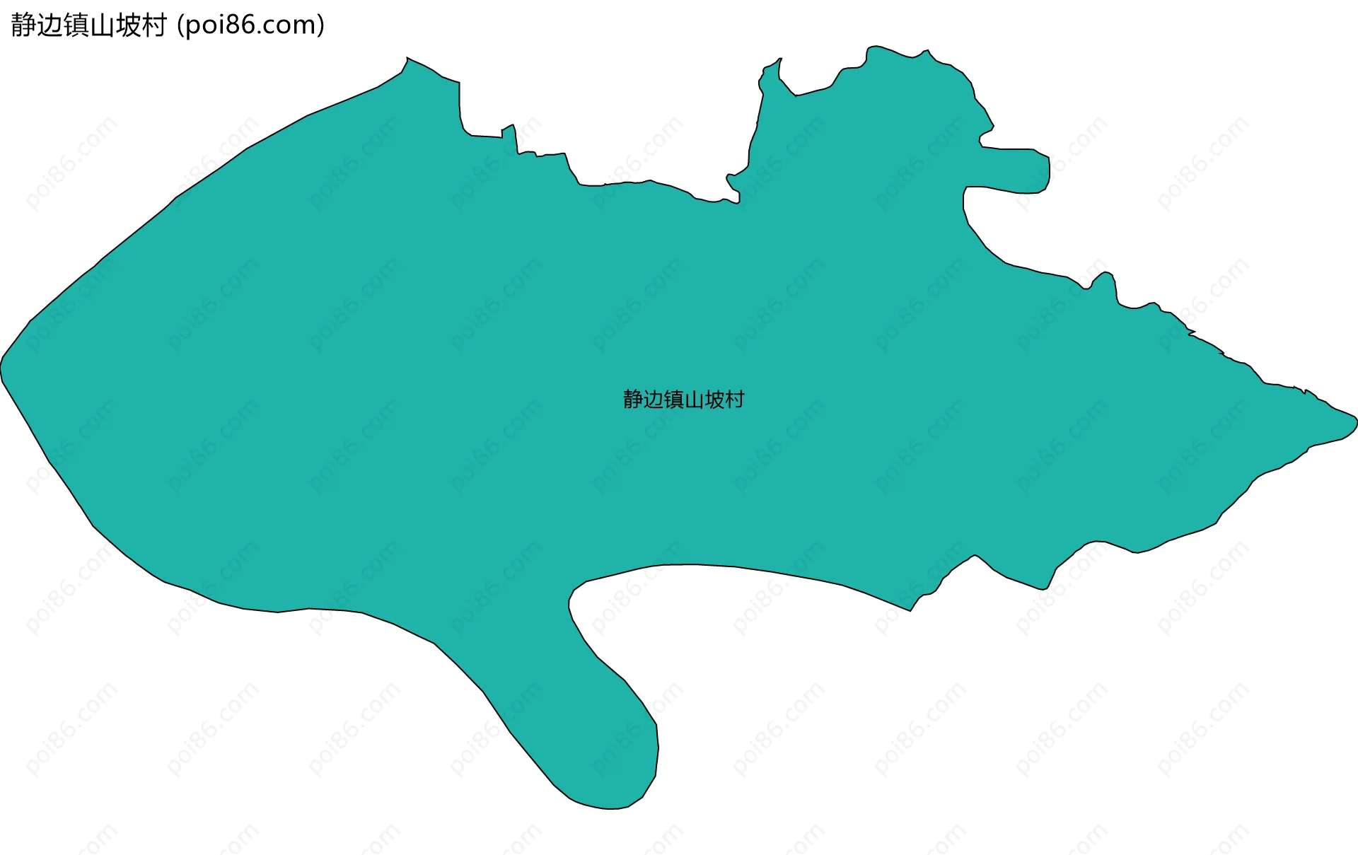 静边镇山坡村边界地图