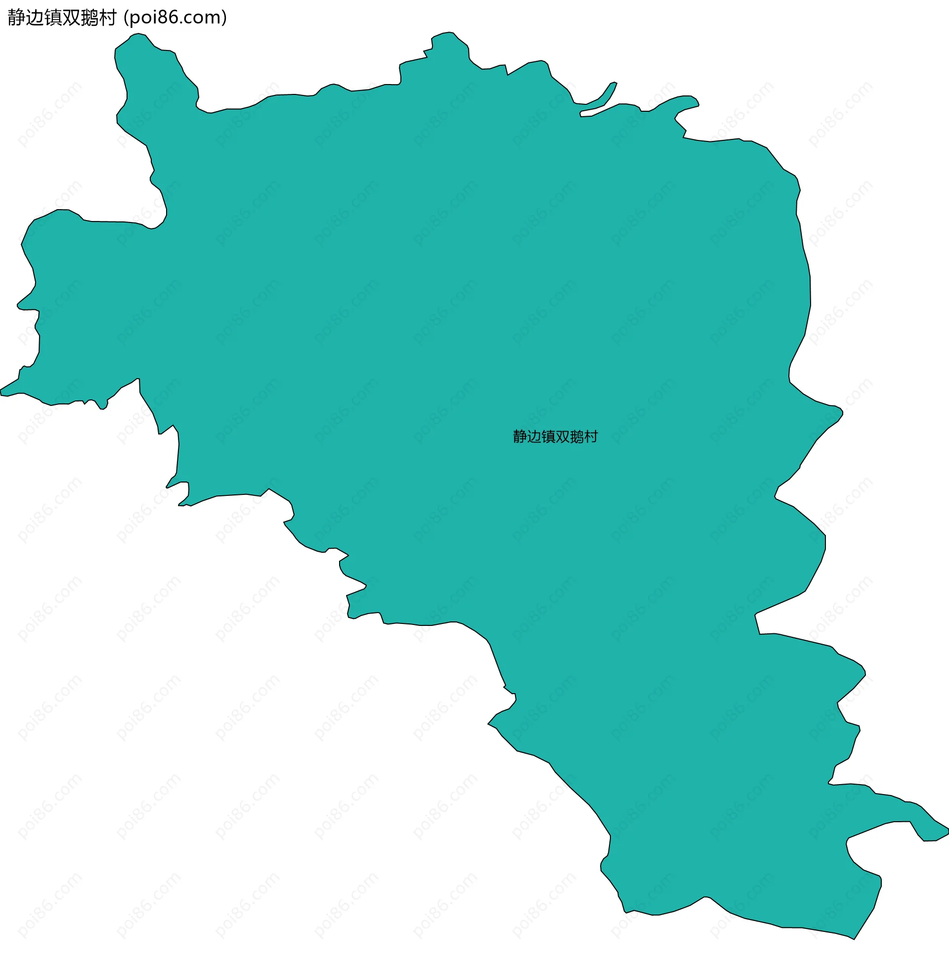 静边镇双鹅村边界地图