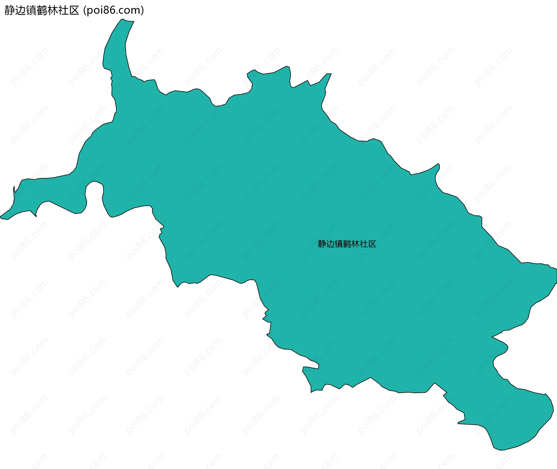 静边镇鹤林社区边界地图