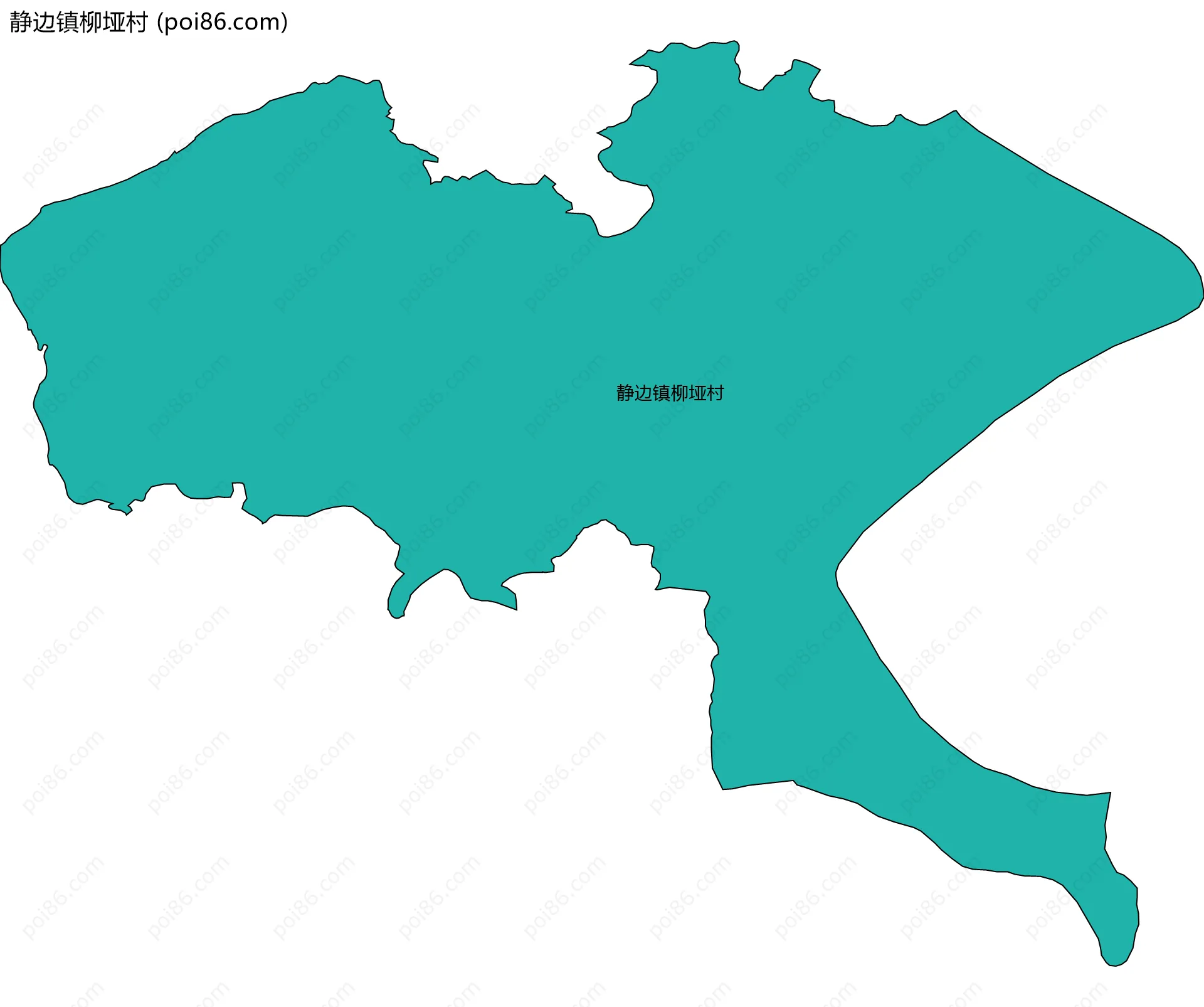 静边镇柳垭村边界地图