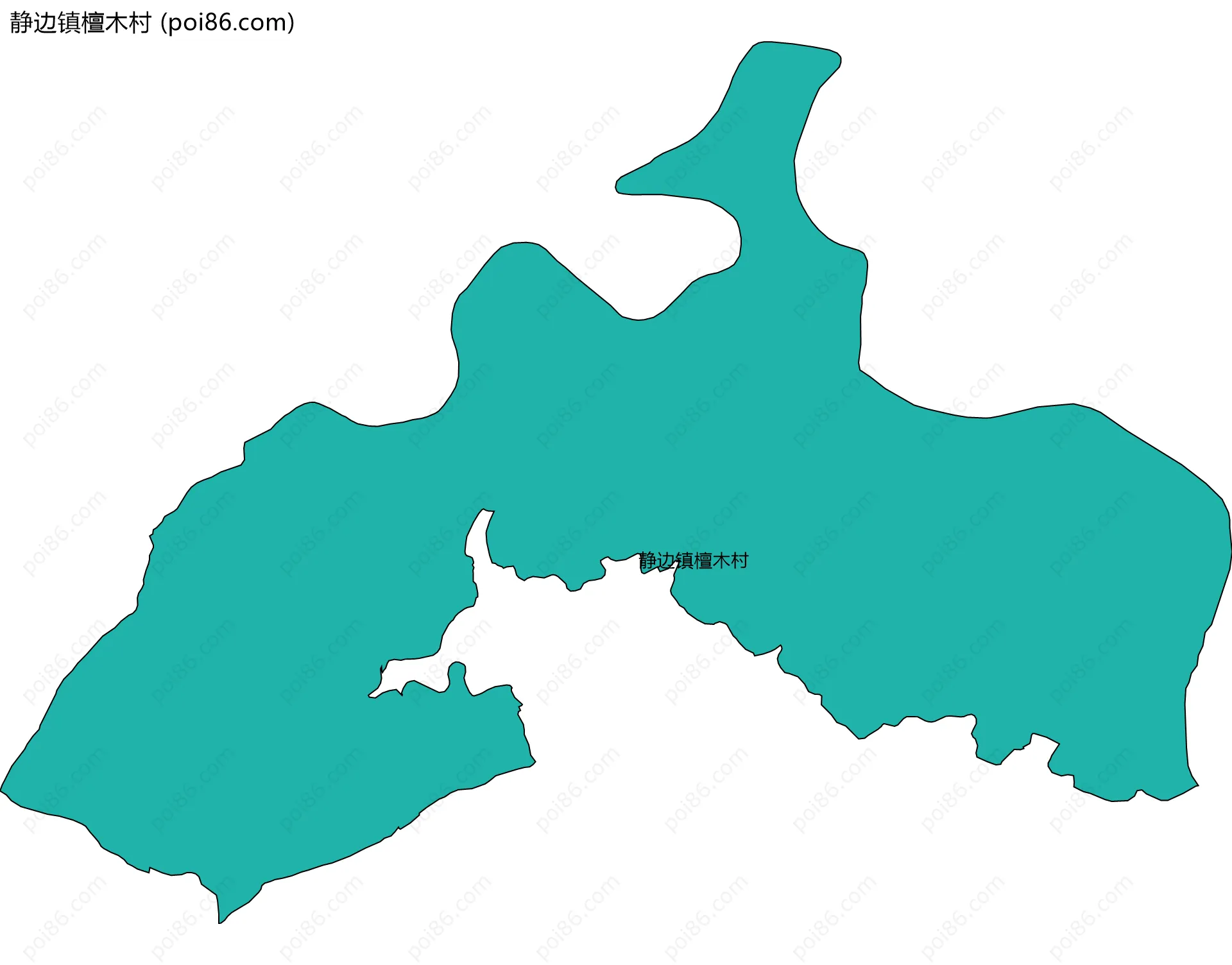 静边镇檀木村边界地图