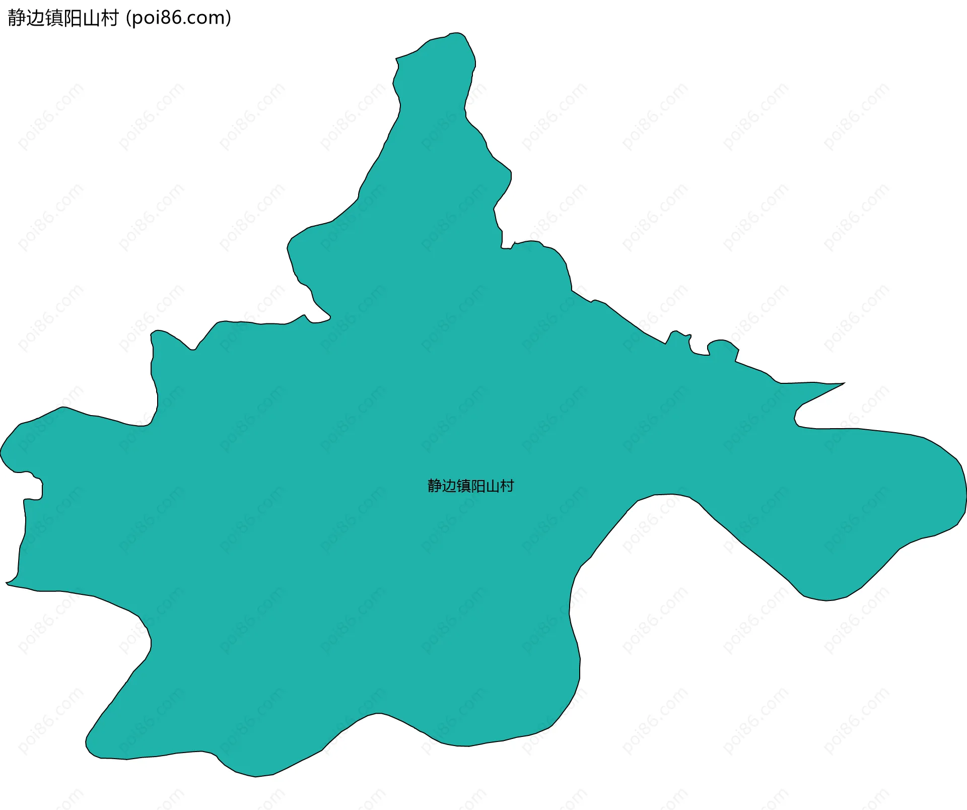 静边镇阳山村边界地图