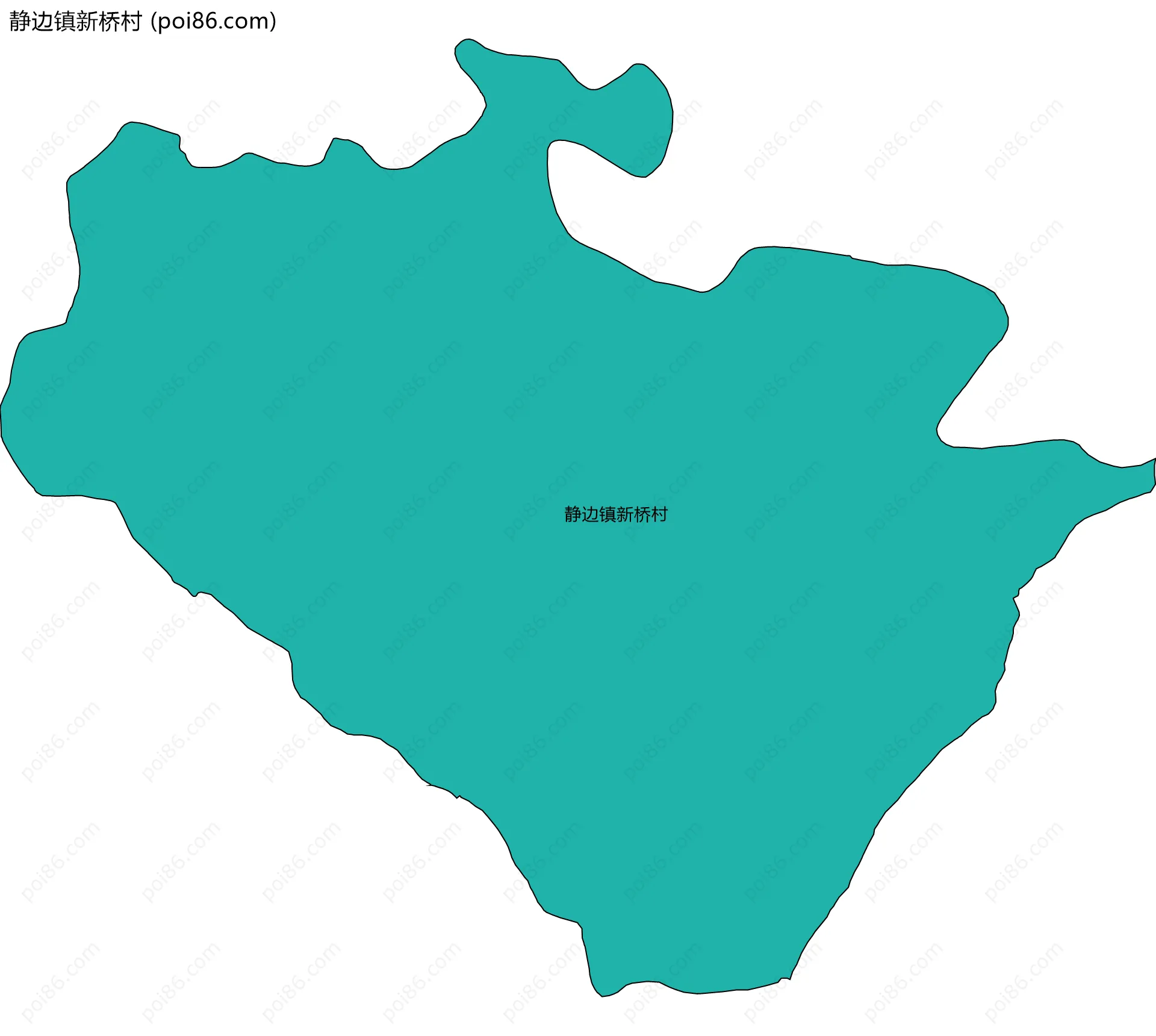 静边镇新桥村边界地图