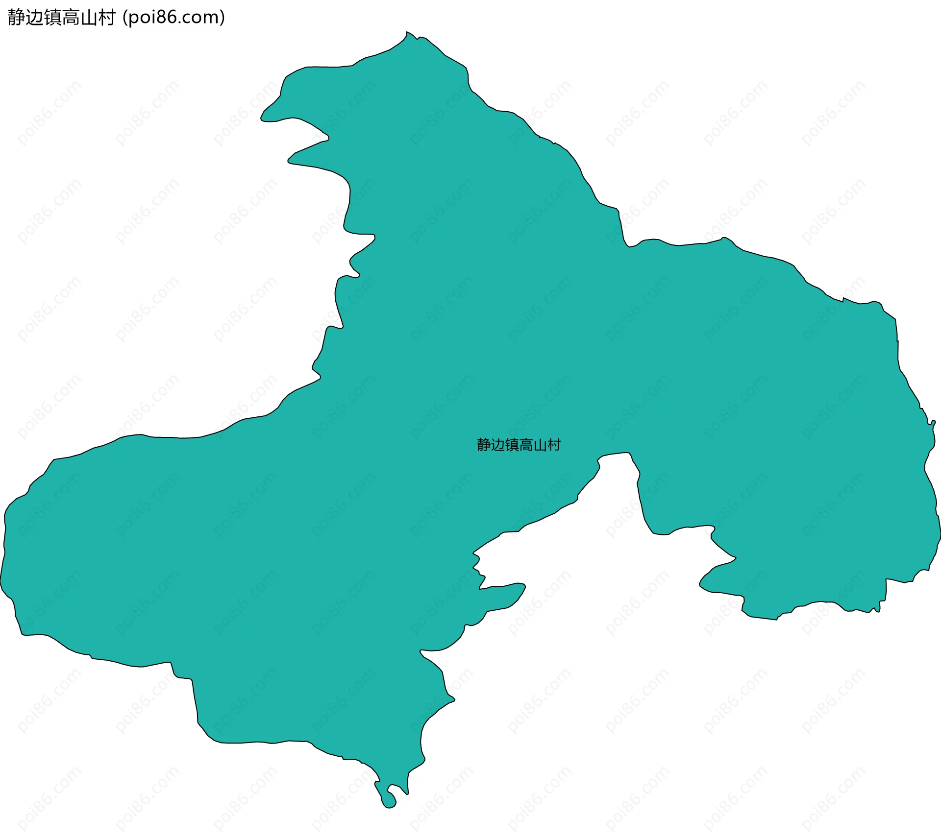 静边镇高山村边界地图