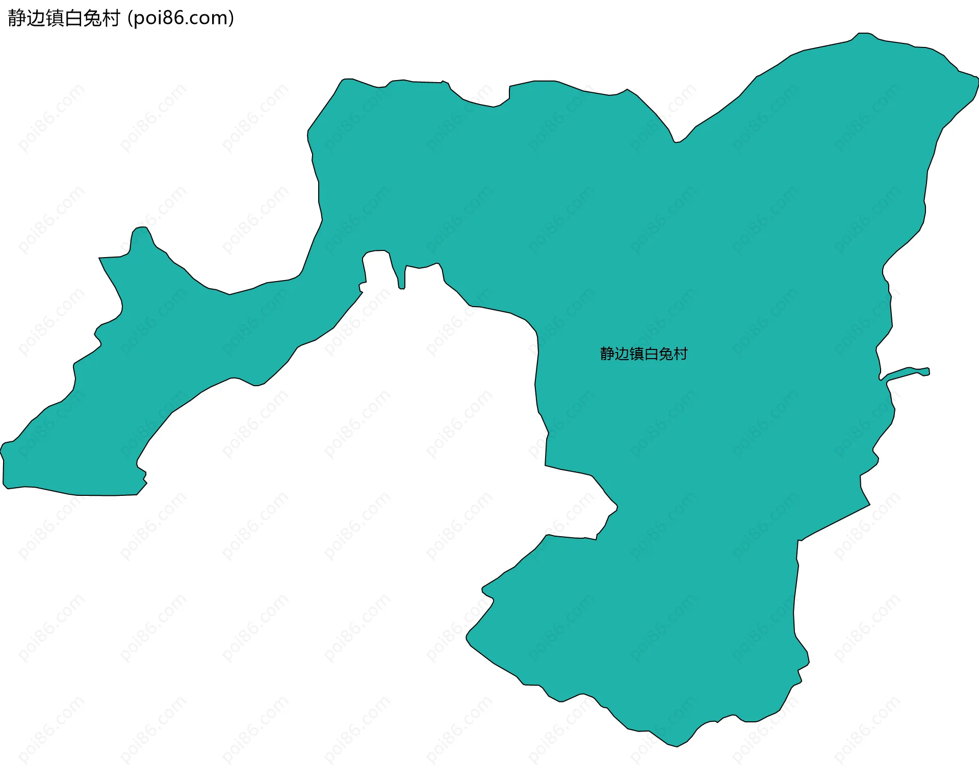 静边镇白兔村边界地图