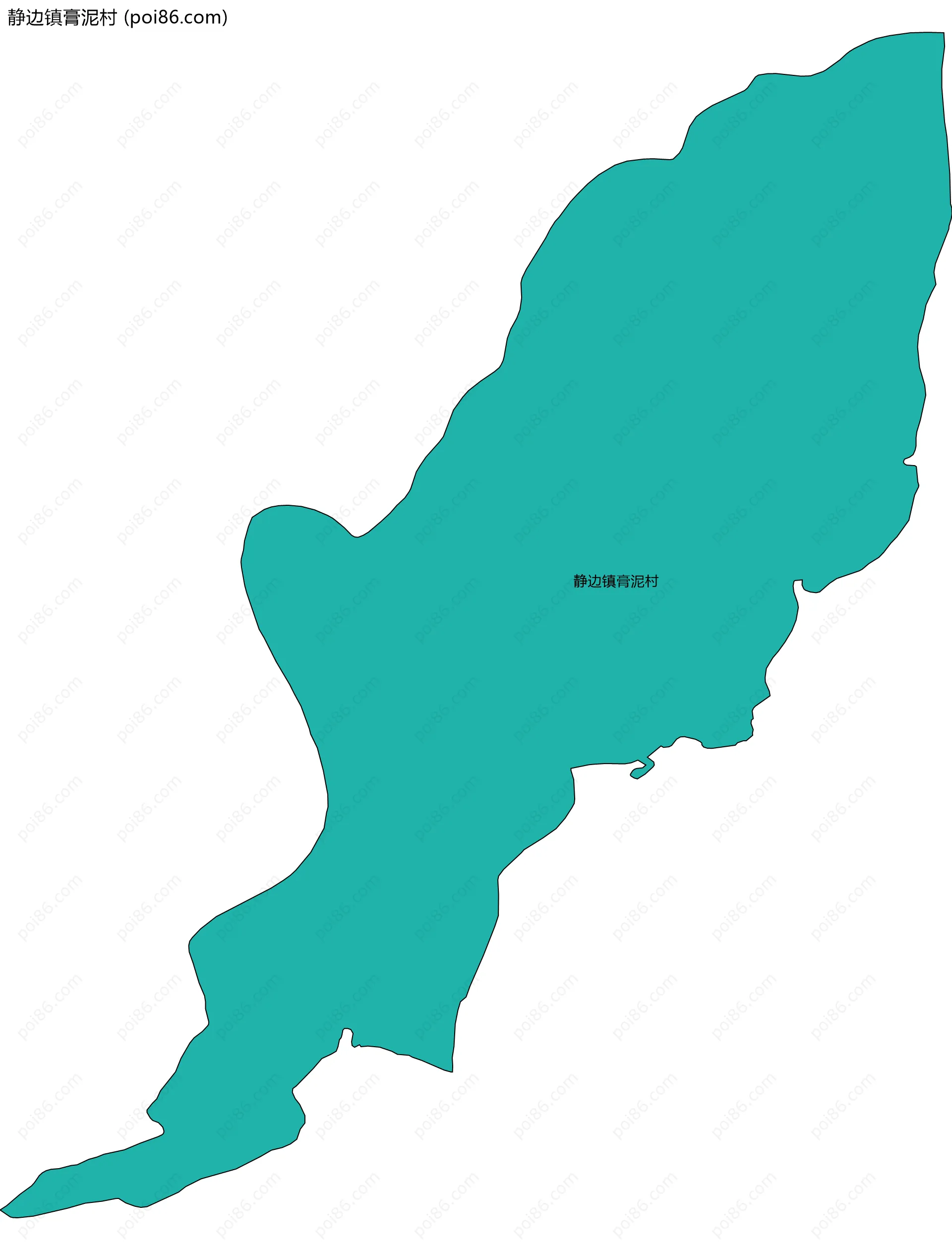 静边镇膏泥村边界地图