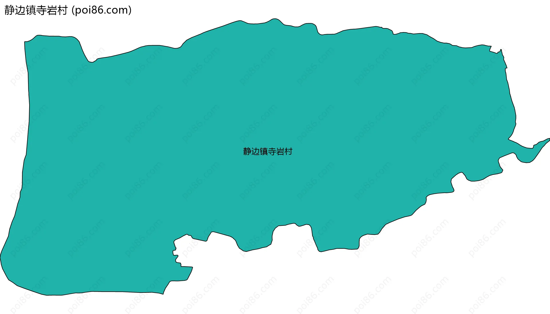 静边镇寺岩村边界地图