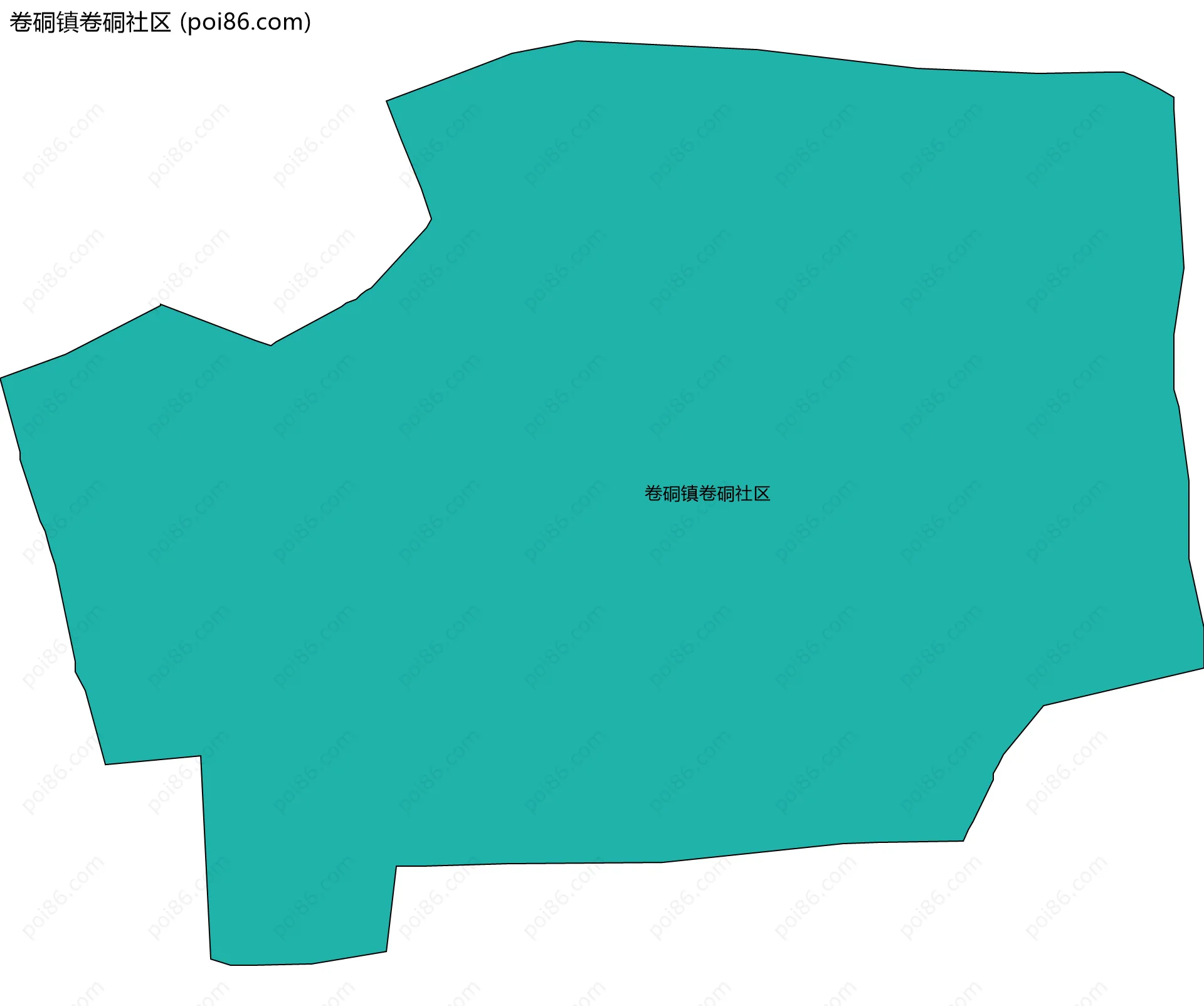 卷硐镇卷硐社区边界地图