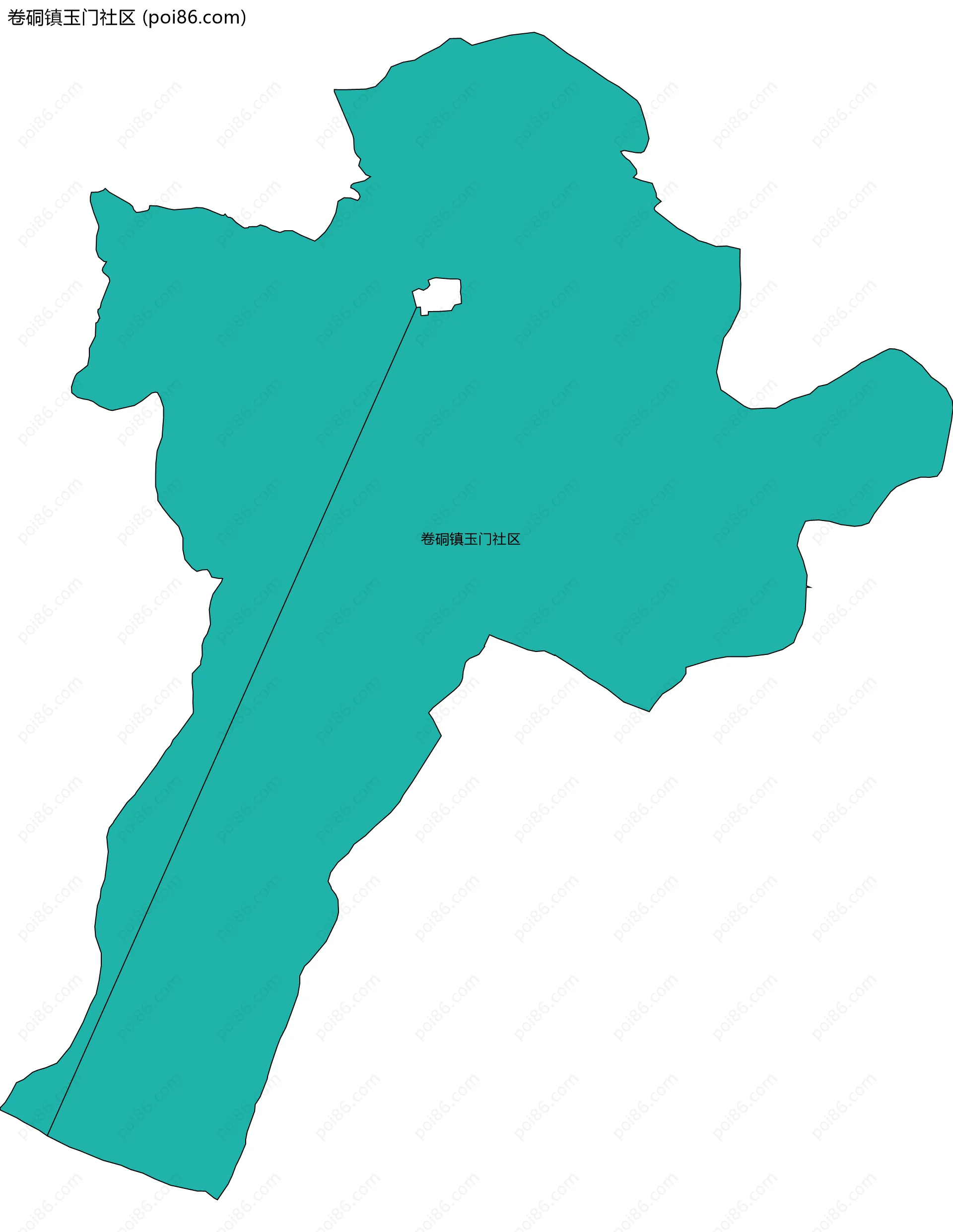 卷硐镇玉门社区边界地图