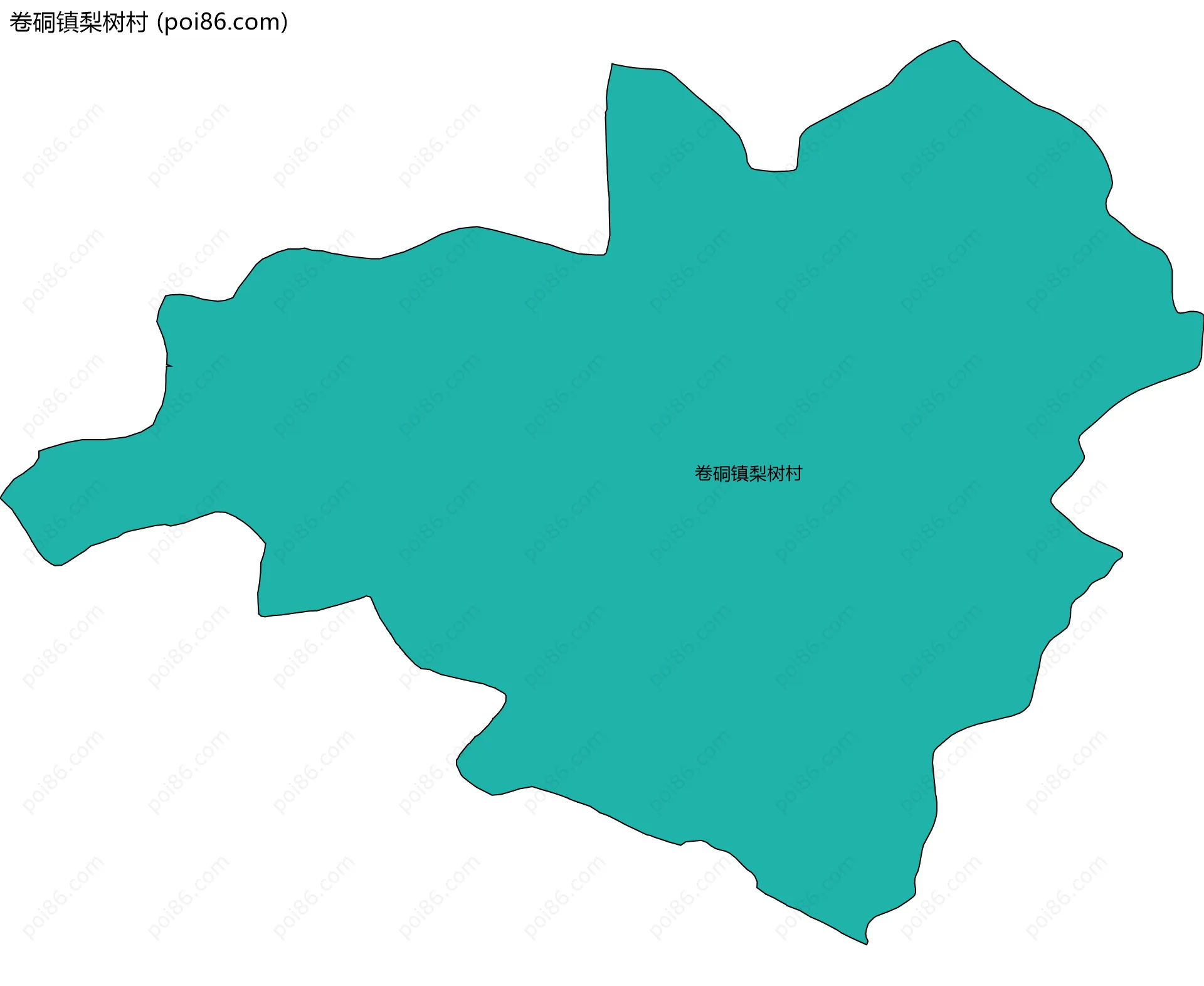 卷硐镇梨树村边界地图