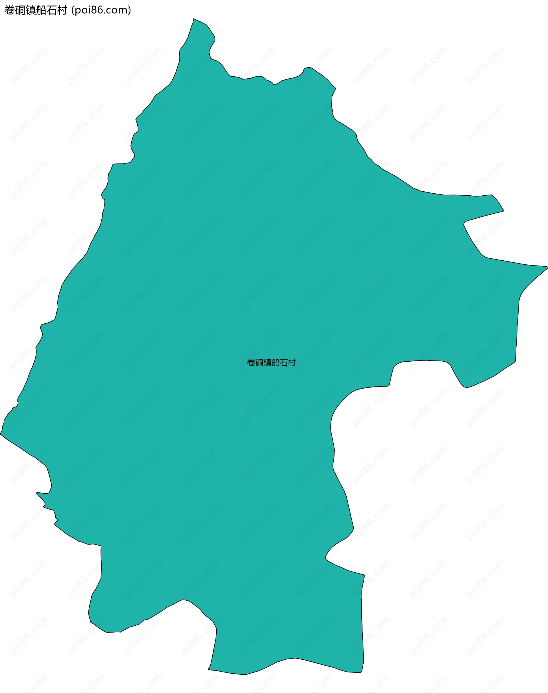 卷硐镇船石村边界地图