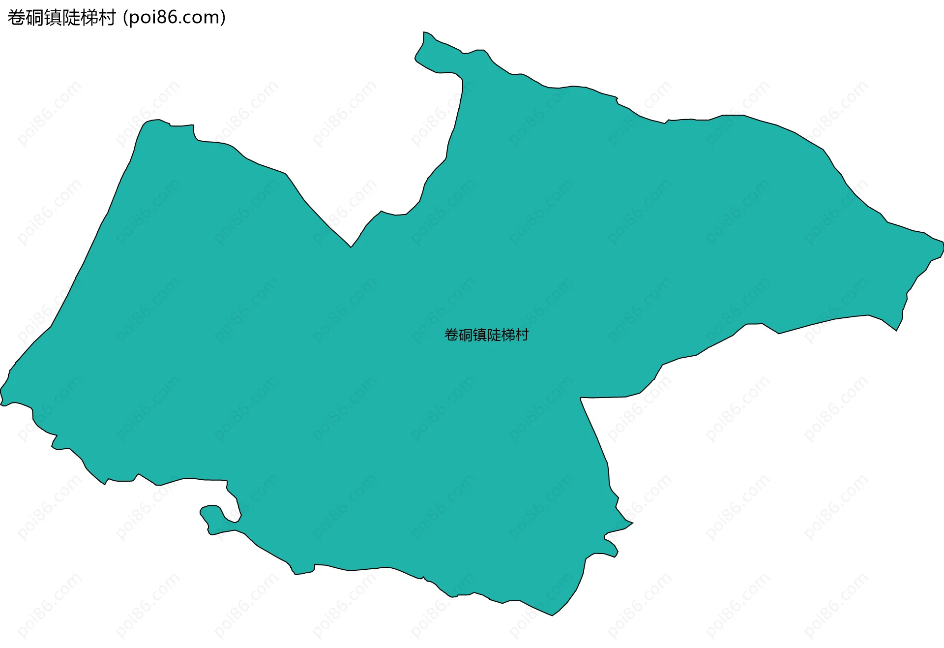 卷硐镇陡梯村边界地图