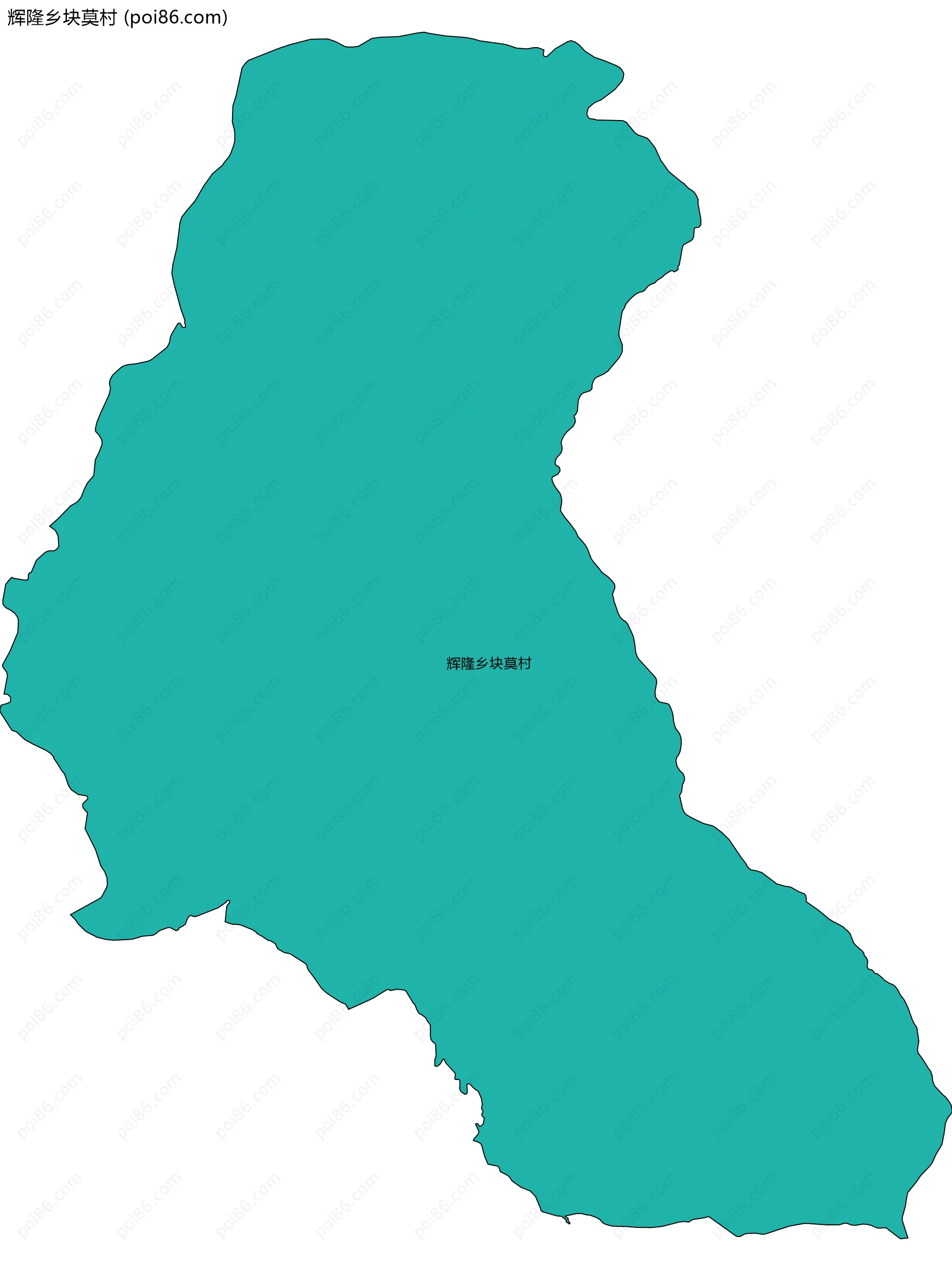 辉隆乡块莫村边界地图