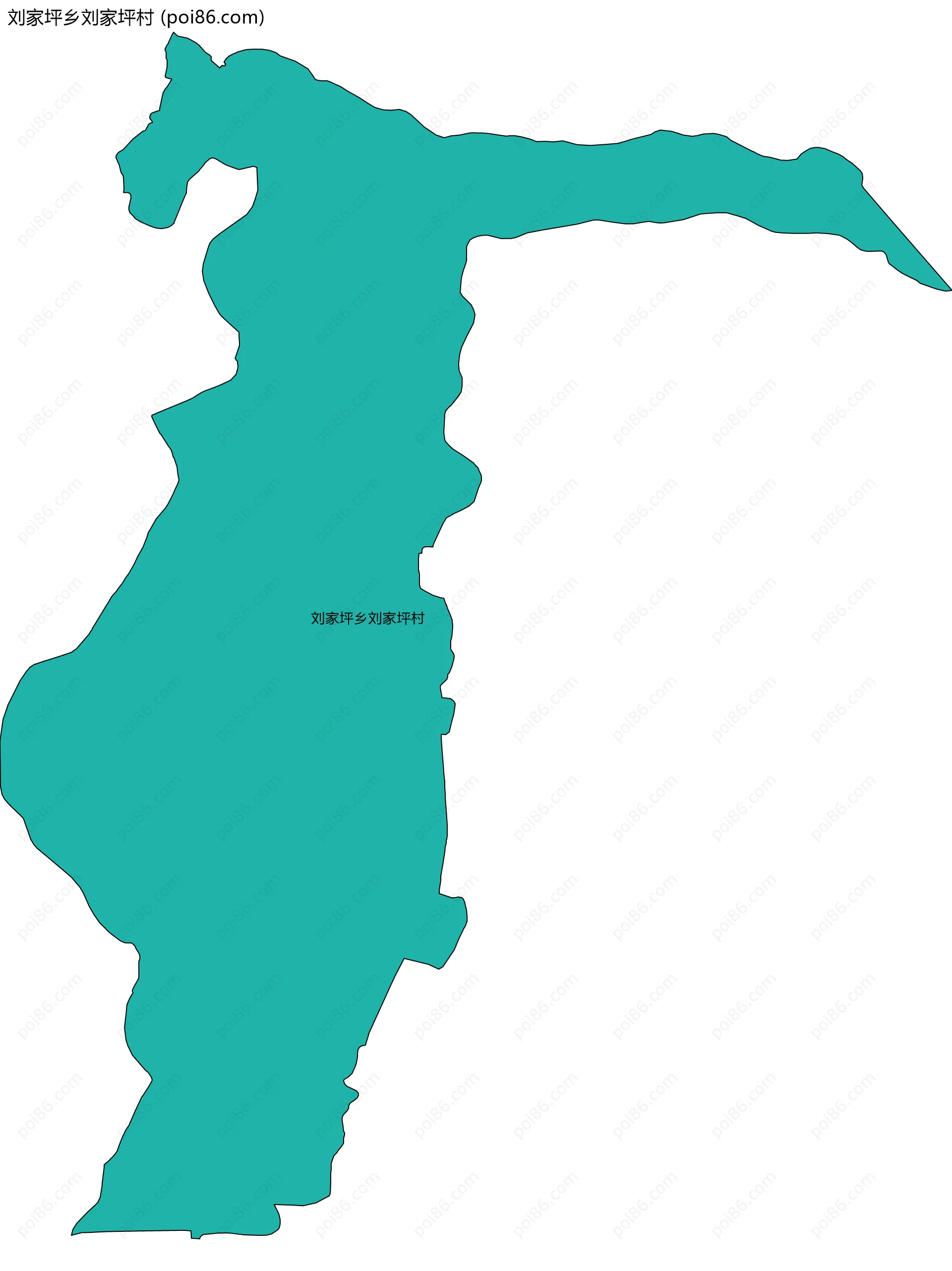 刘家坪乡刘家坪村边界地图