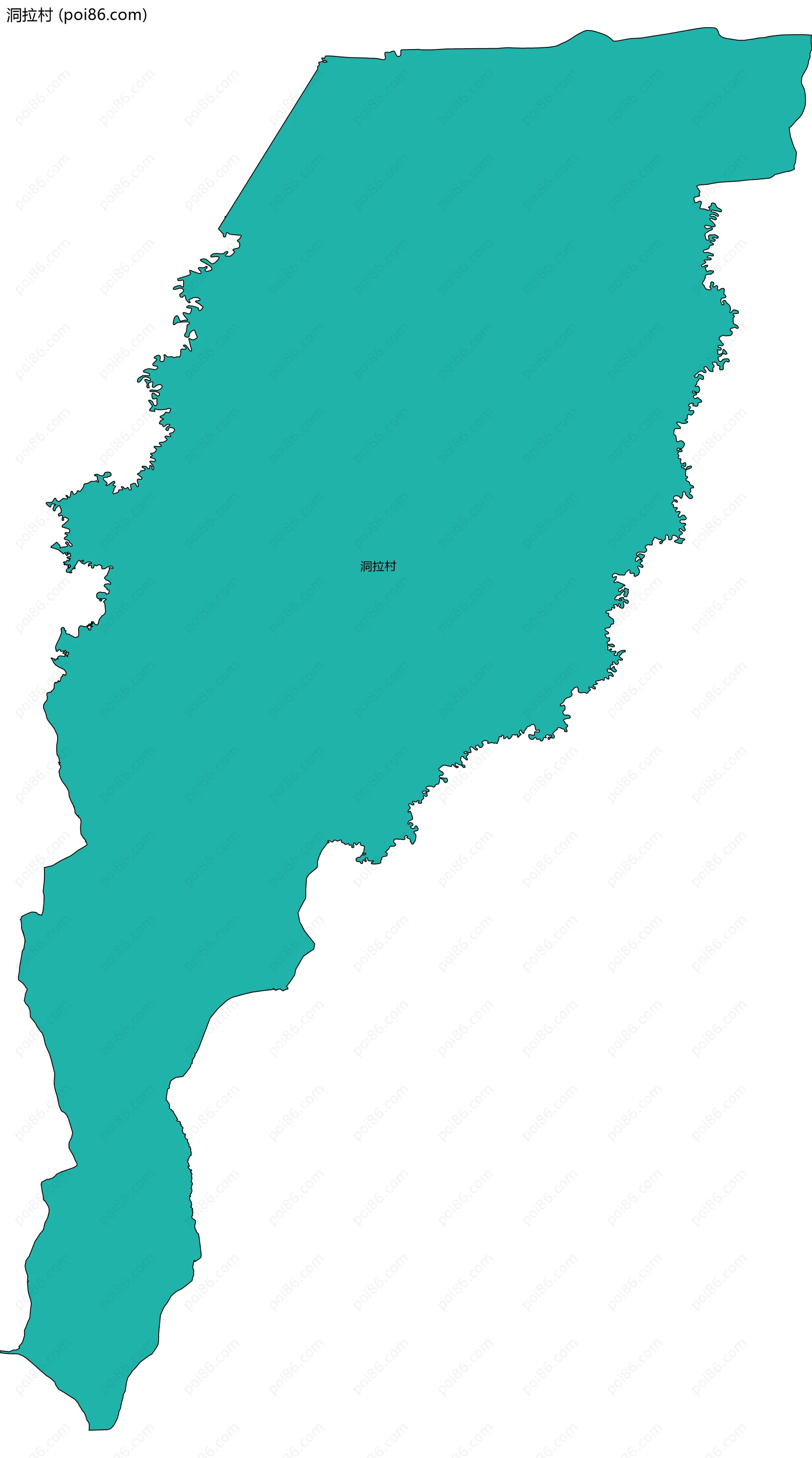 洞拉村边界地图
