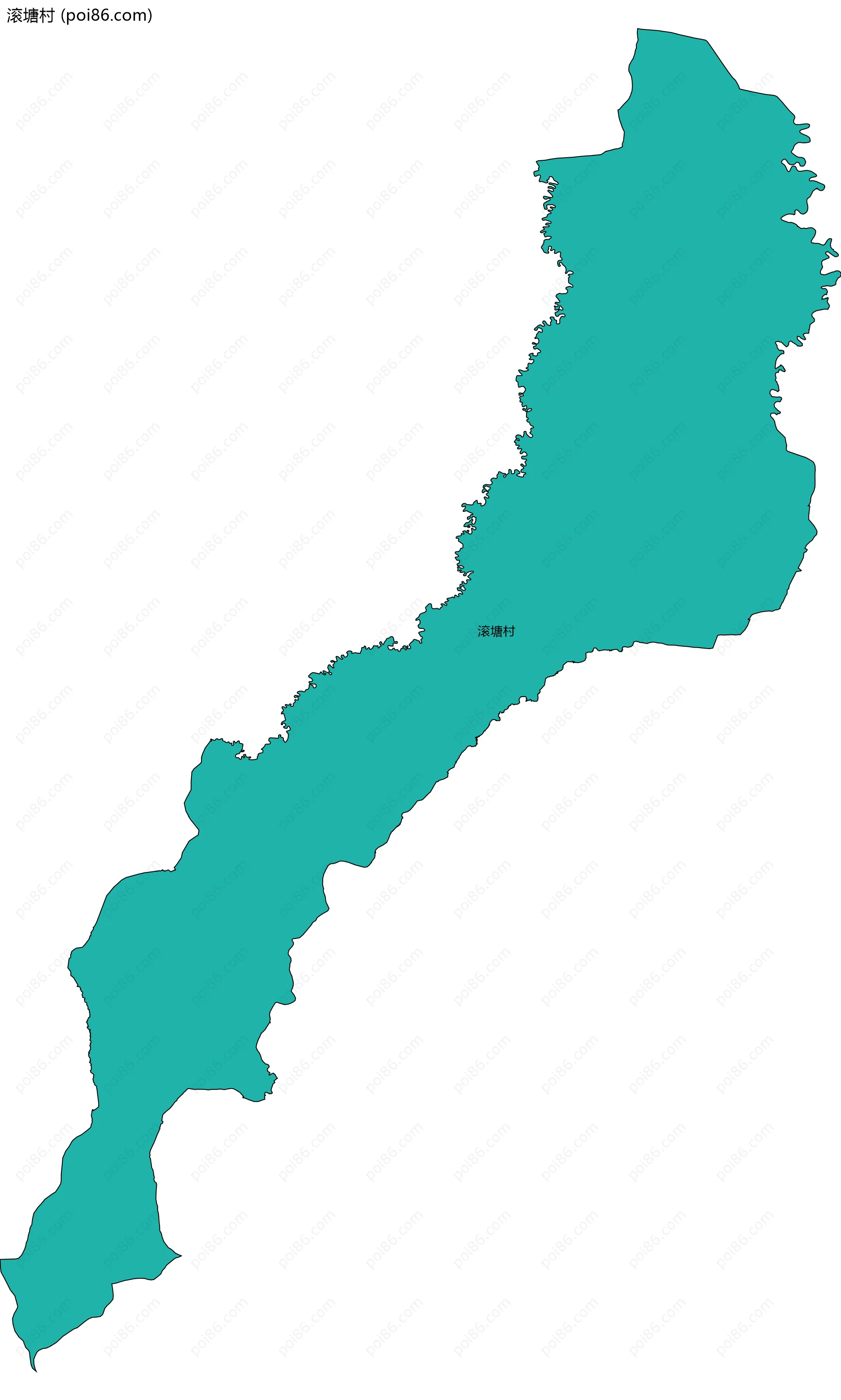 滚塘村边界地图