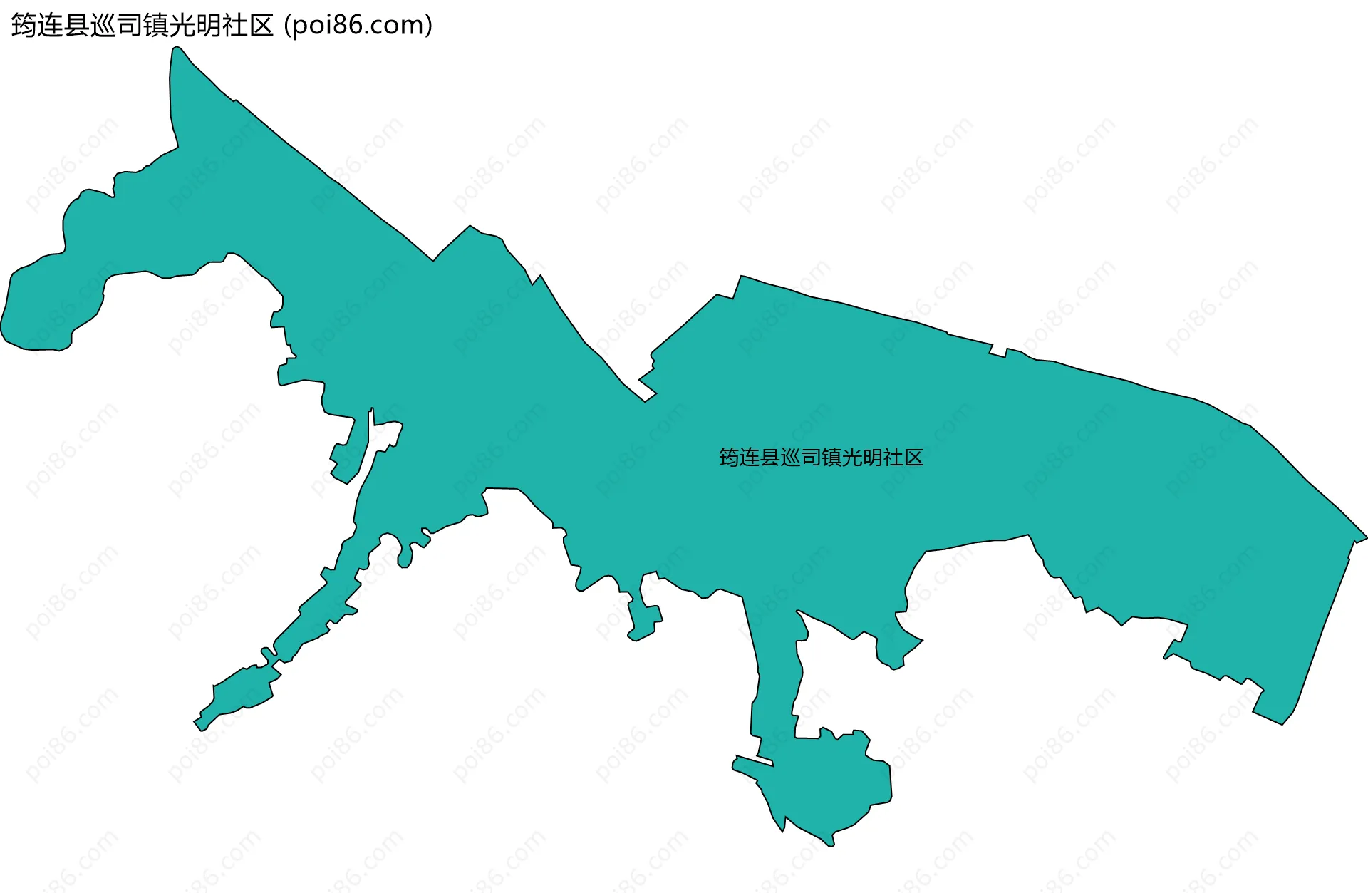 筠连县巡司镇光明社区边界地图