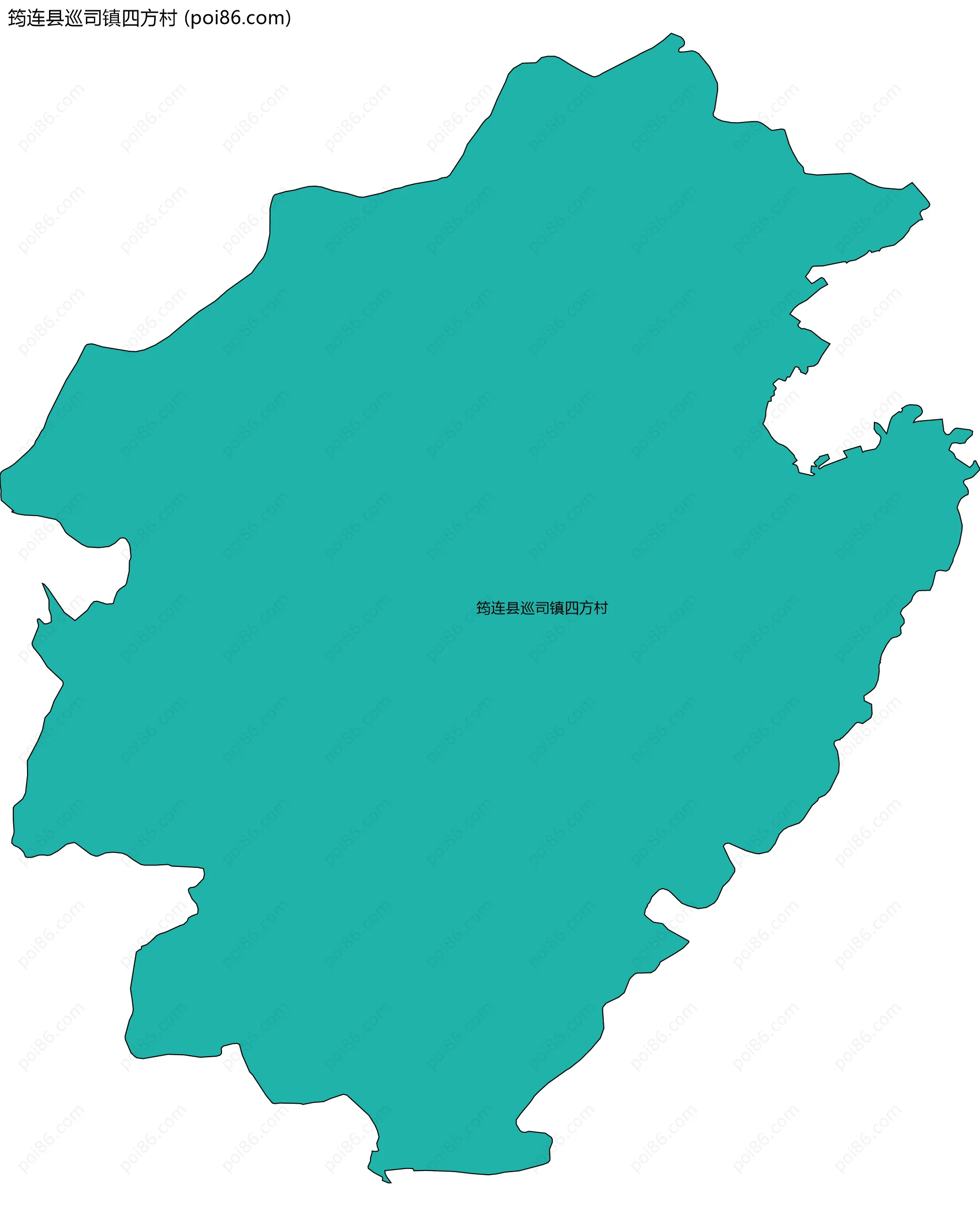 筠连县巡司镇四方村边界地图