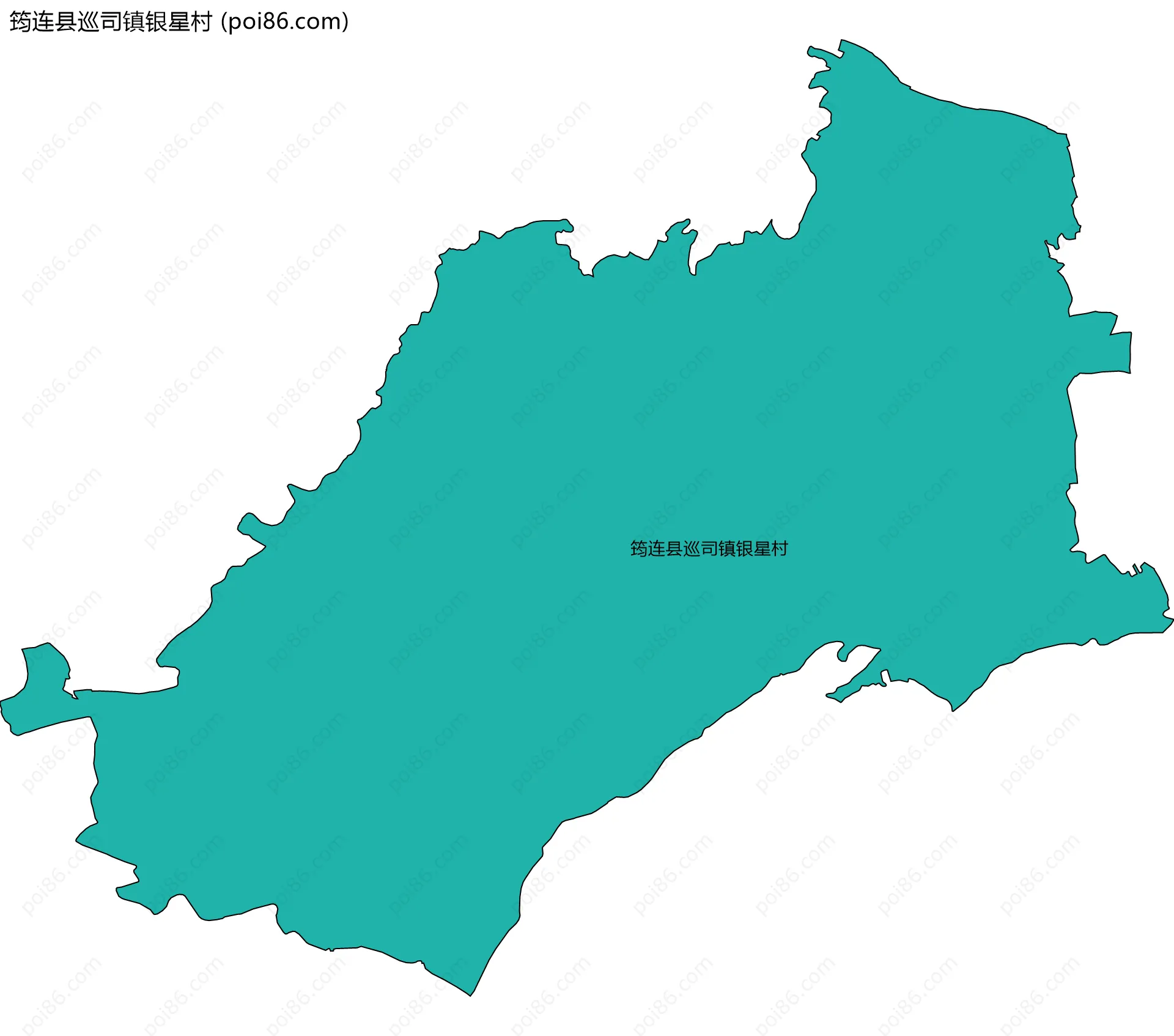 筠连县巡司镇银星村边界地图
