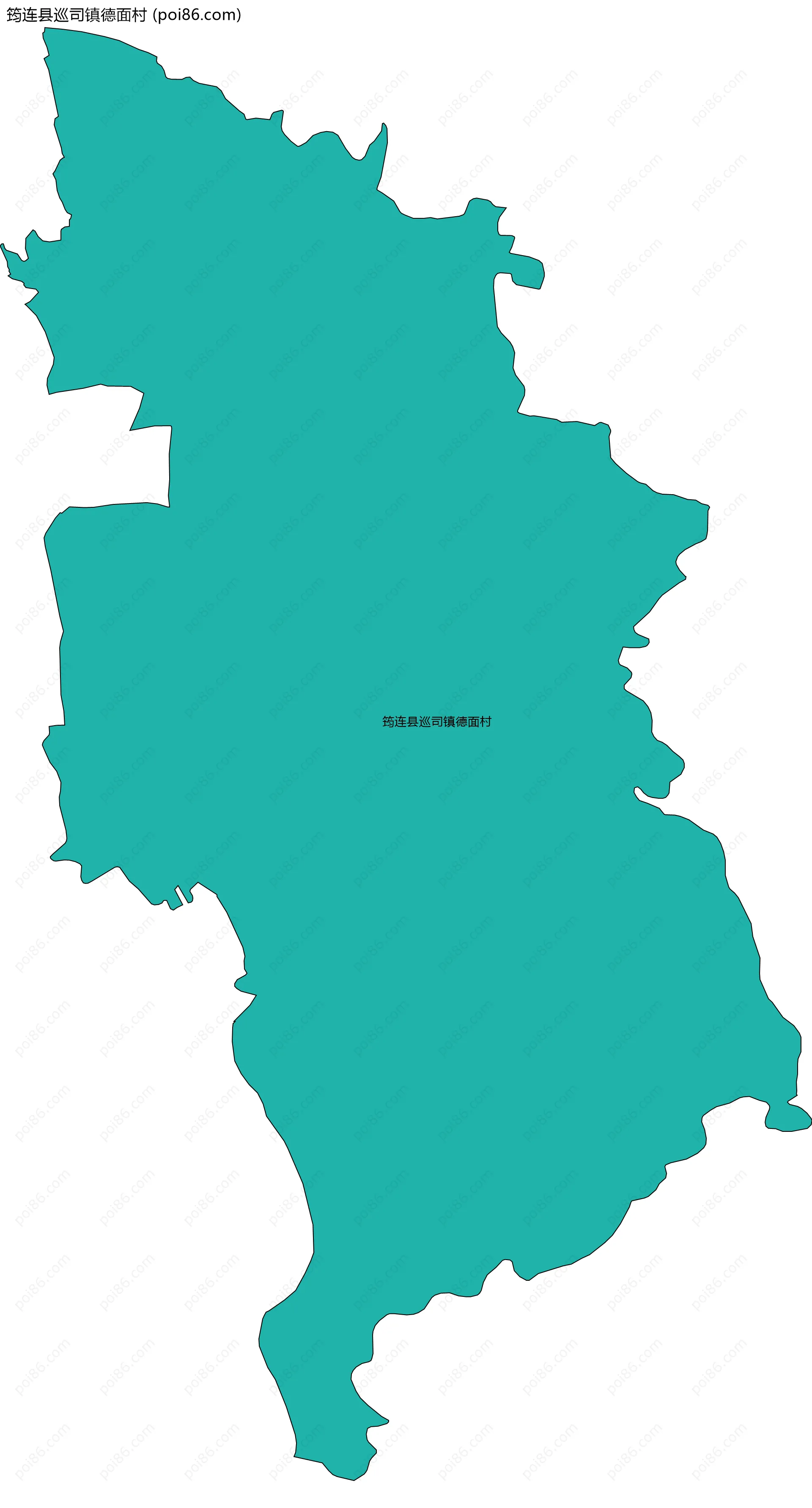 筠连县巡司镇德面村边界地图