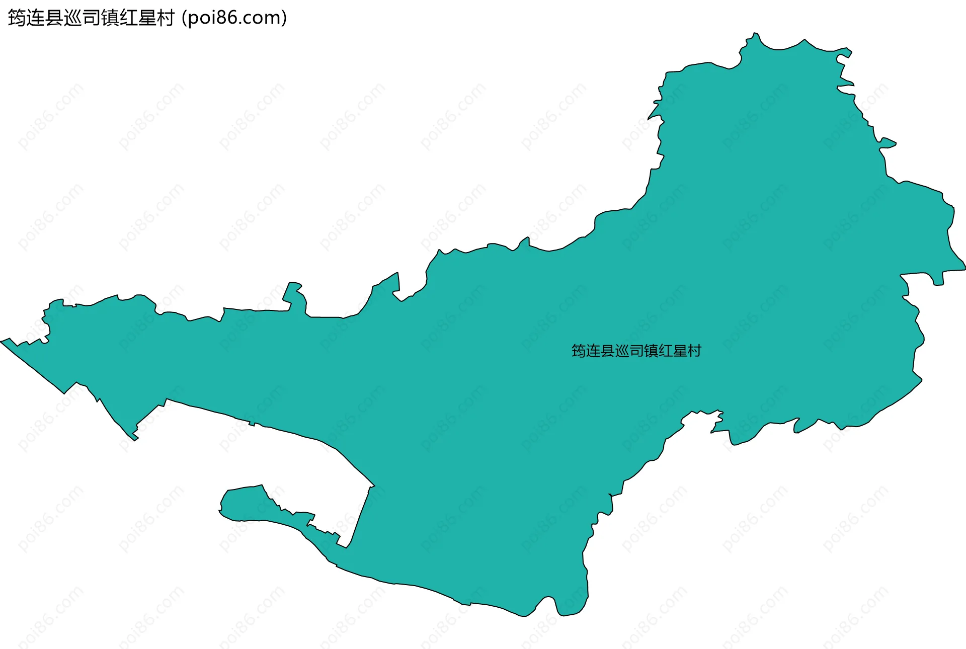 筠连县巡司镇红星村边界地图