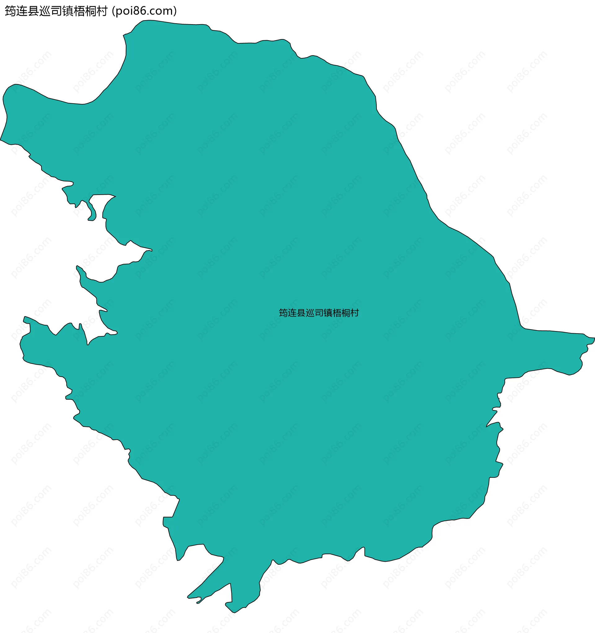 筠连县巡司镇梧桐村边界地图